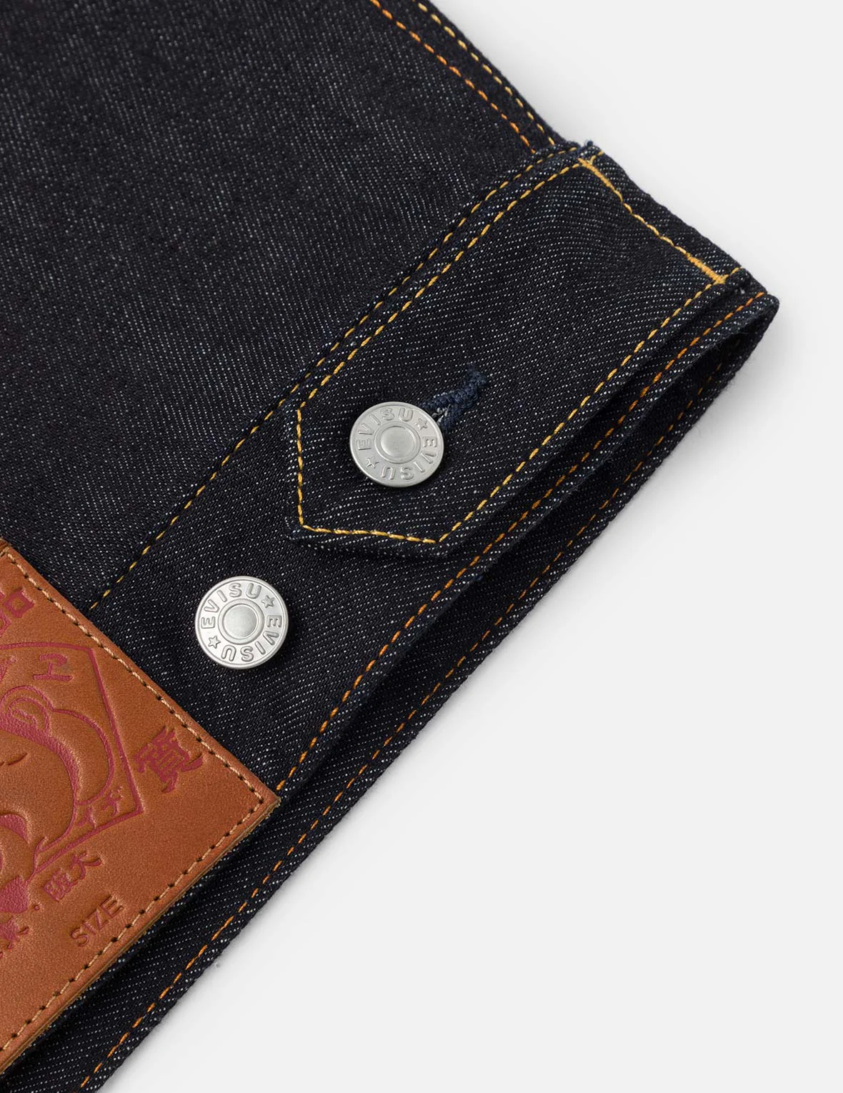 Ecru Seagull Print Relax Fit Denim Jacket - Image 11