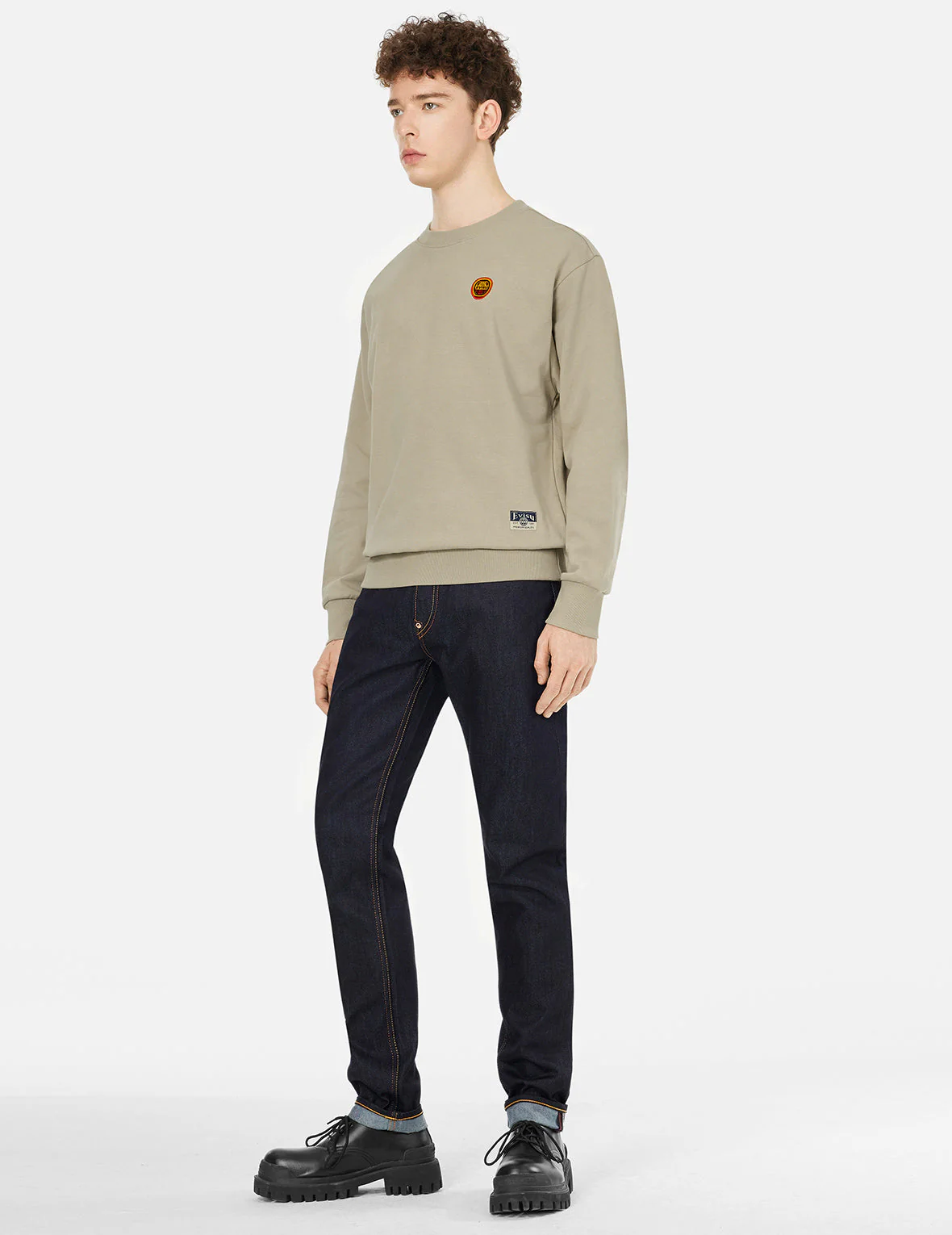 Ecru Seagull Print Taper Fit Jeans #2017 - Image 3