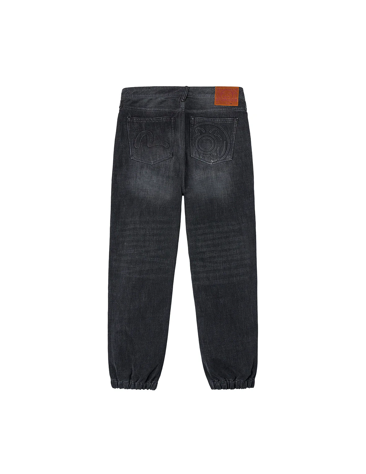 Emboss Seagull and Logo Regular Fit Denim Jogger - Image 13