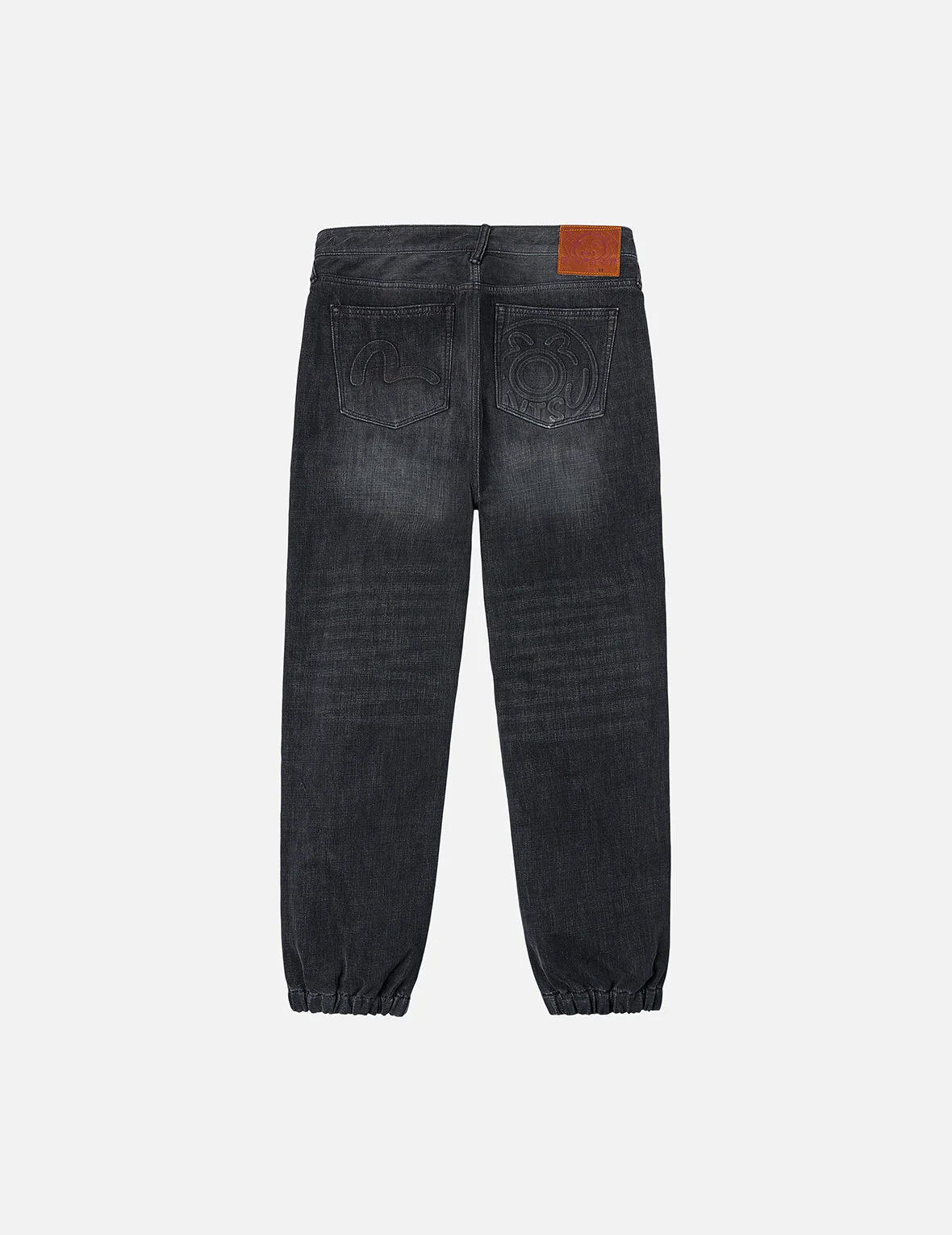 Emboss Seagull and Logo Regular Fit Denim Jogger - Image 3