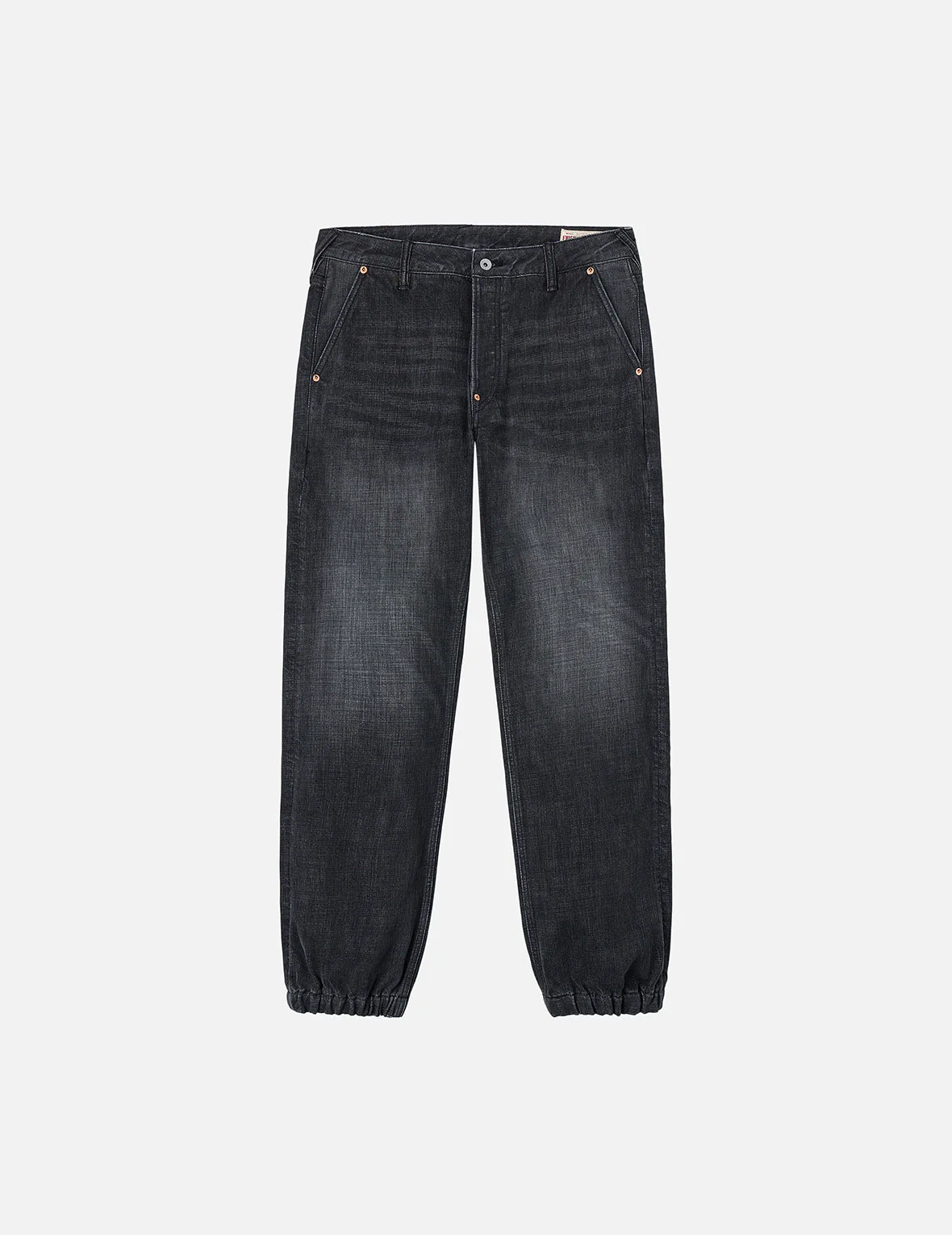 Emboss Seagull and Logo Regular Fit Denim Jogger - Image 4