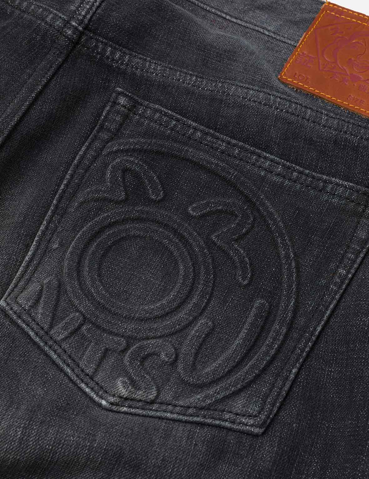Emboss Seagull and Logo Regular Fit Denim Jogger - Image 7