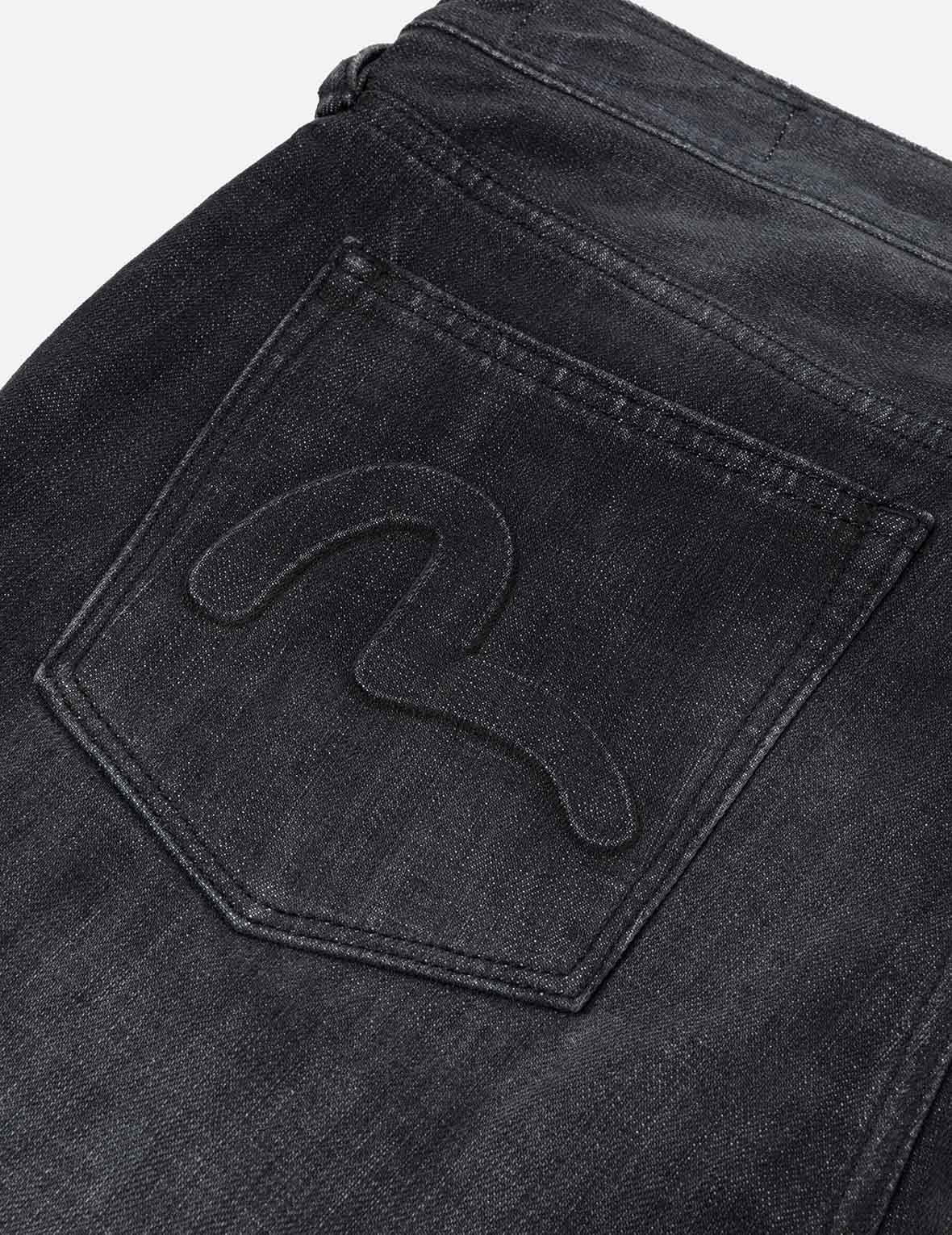 Emboss Seagull and Logo Regular Fit Denim Jogger - Image 8