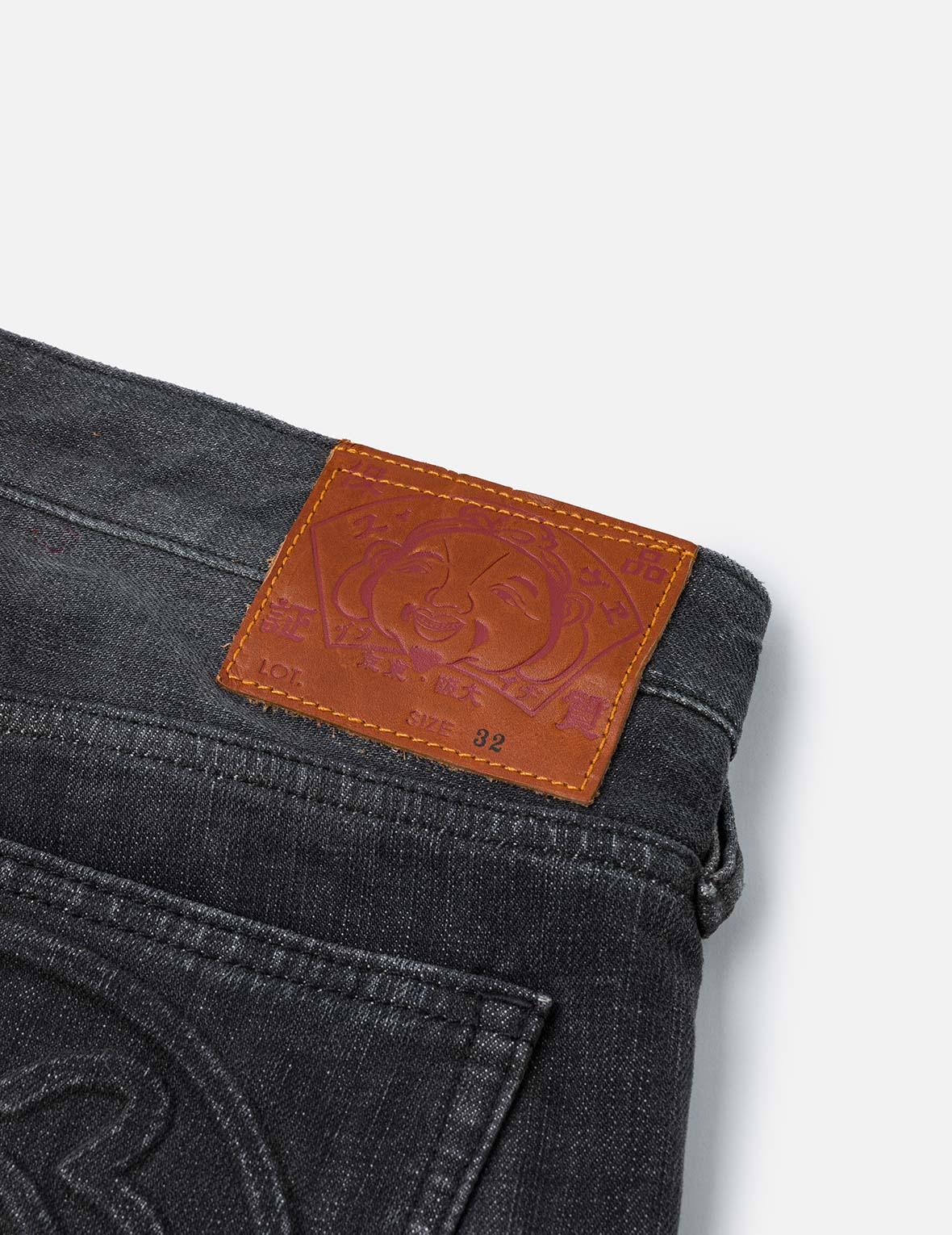 Emboss Seagull and Logo Regular Fit Denim Jogger - Image 9