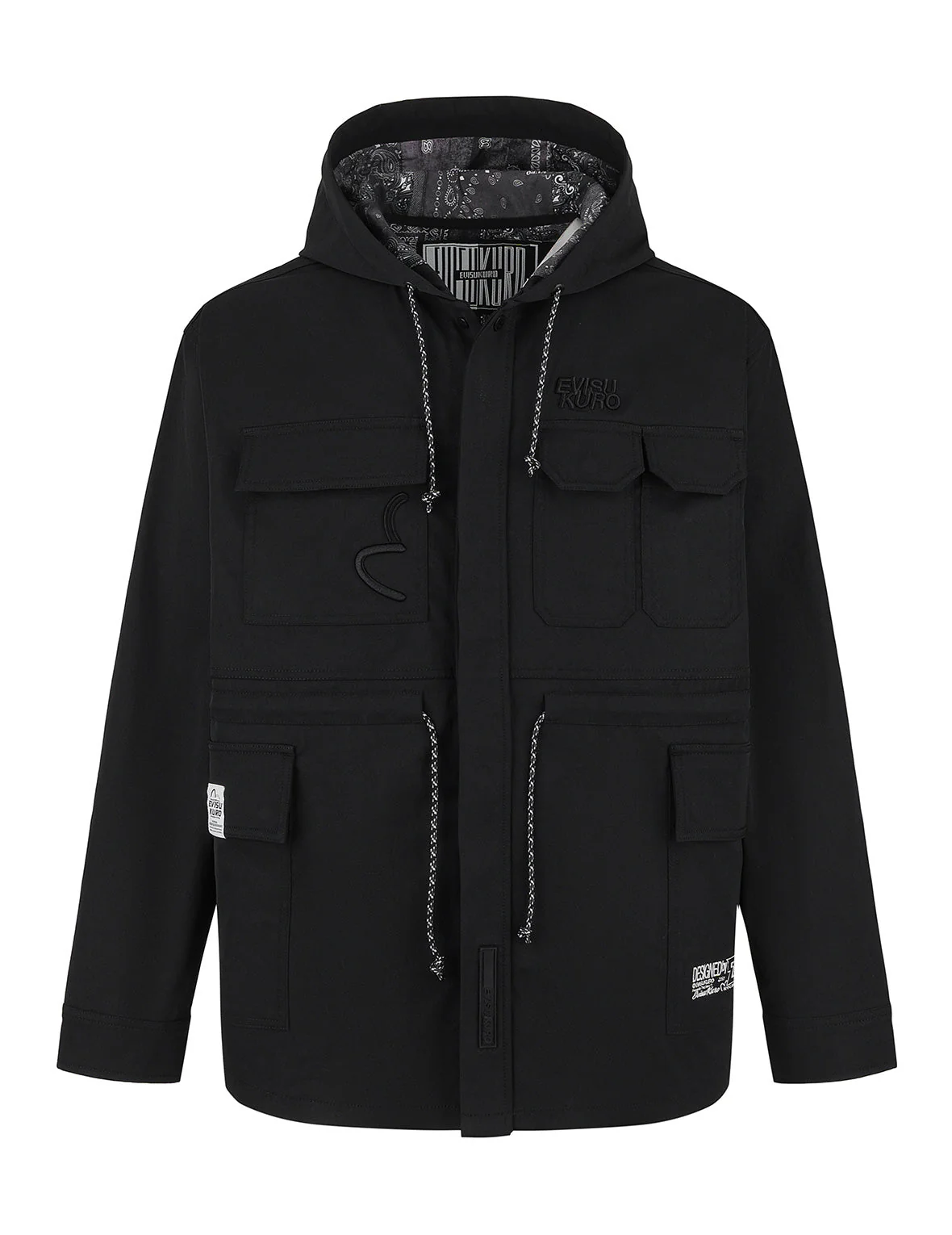Embroidery Multi-pocket Relax Fit Shirt Jacket - Image 11
