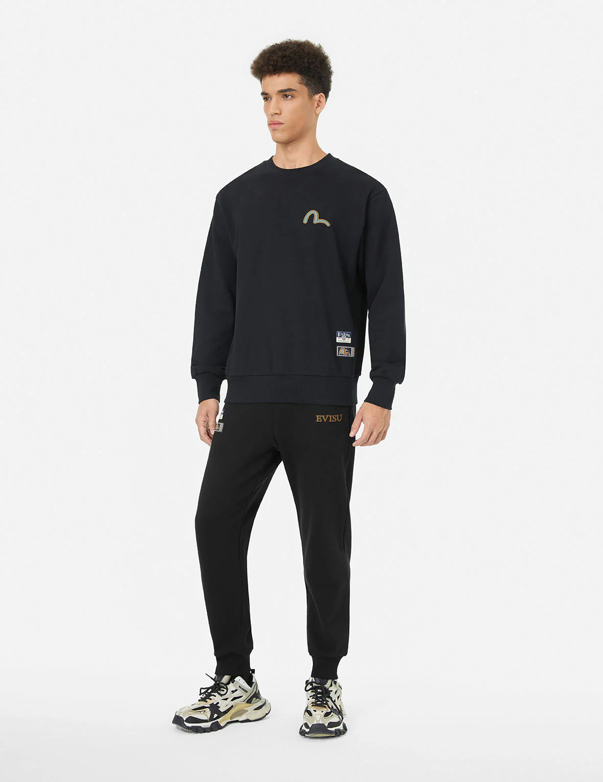 Ethnic Style Daicock Print Regular Fit Sweatpants - Image 4