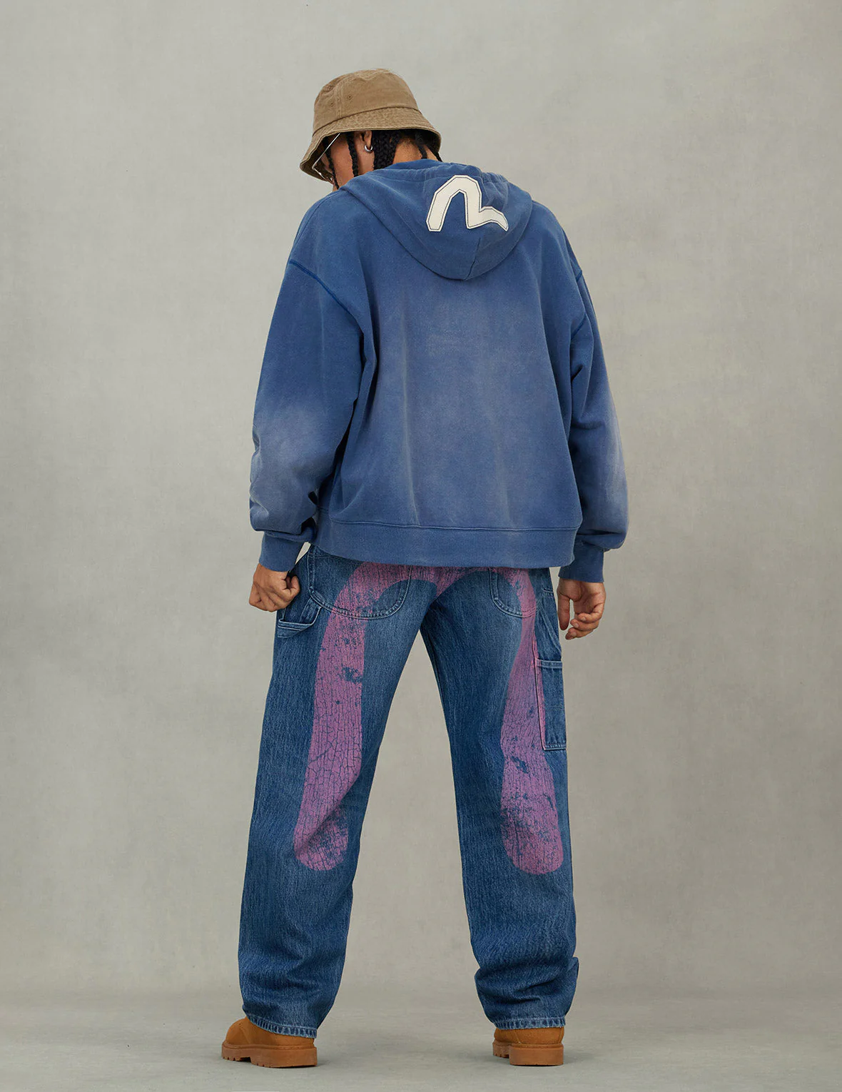 EV and Seagull Patches Embroidery Relax Fit Hoodie Jacket - Image 14