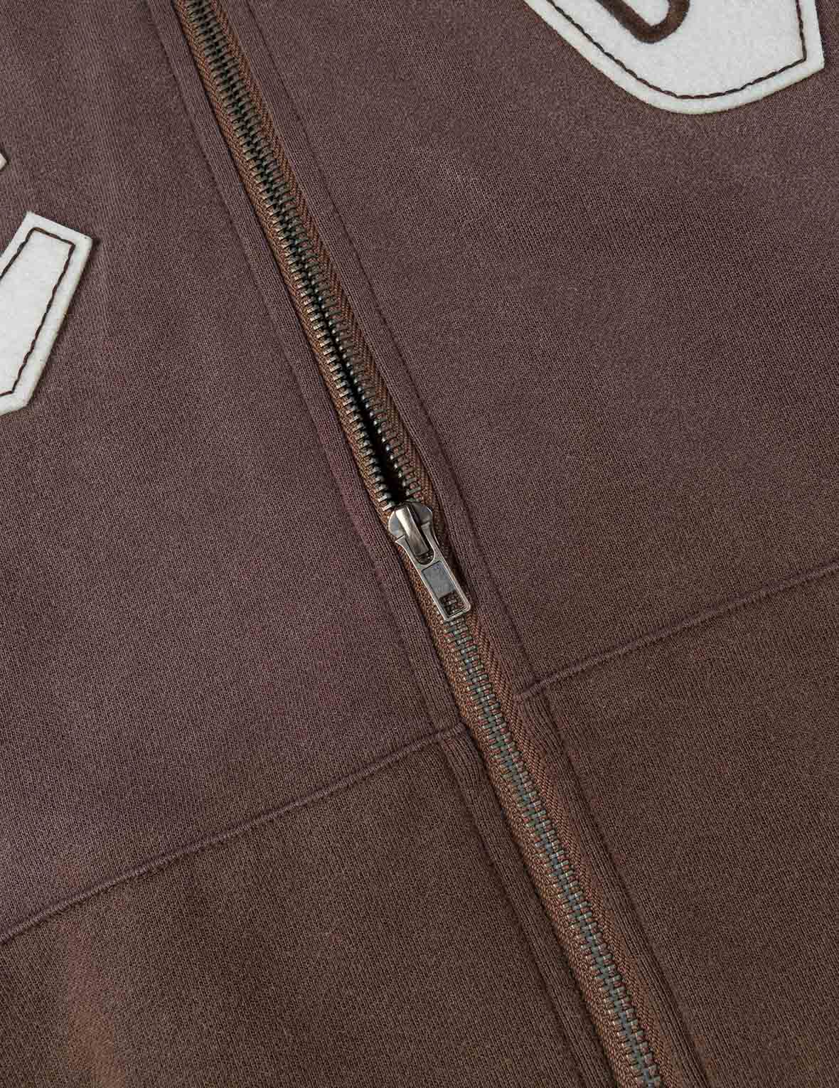 EV and Seagull Patches Embroidery Relax Fit Hoodie Jacket - Image 18