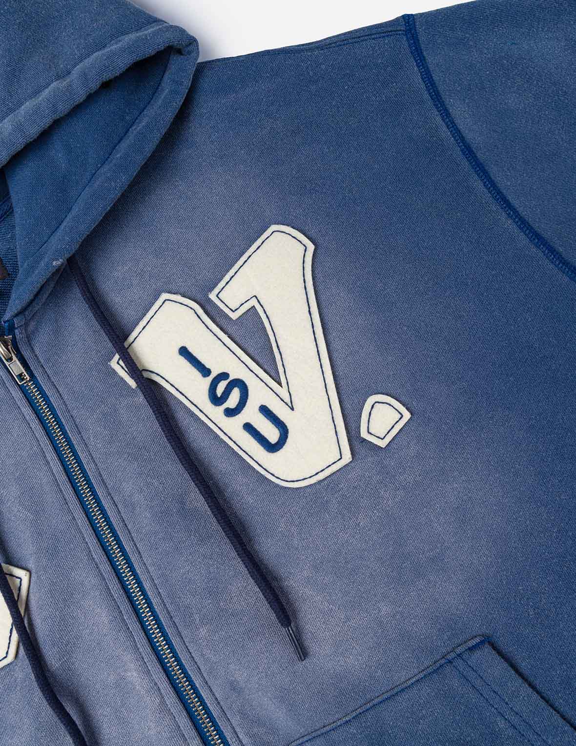 EV and Seagull Patches Embroidery Relax Fit Hoodie Jacket - Image 19