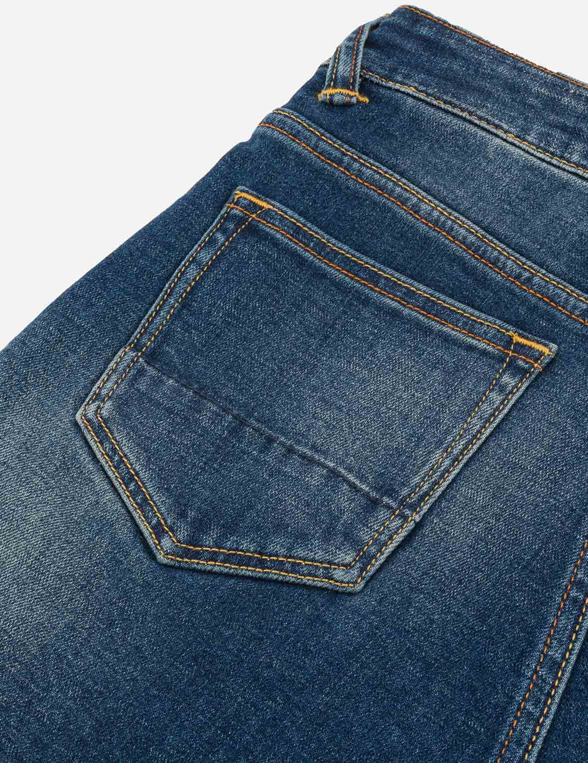“EV” Rhinestone Embellished Loose Fit Denim Shorts - Image 11