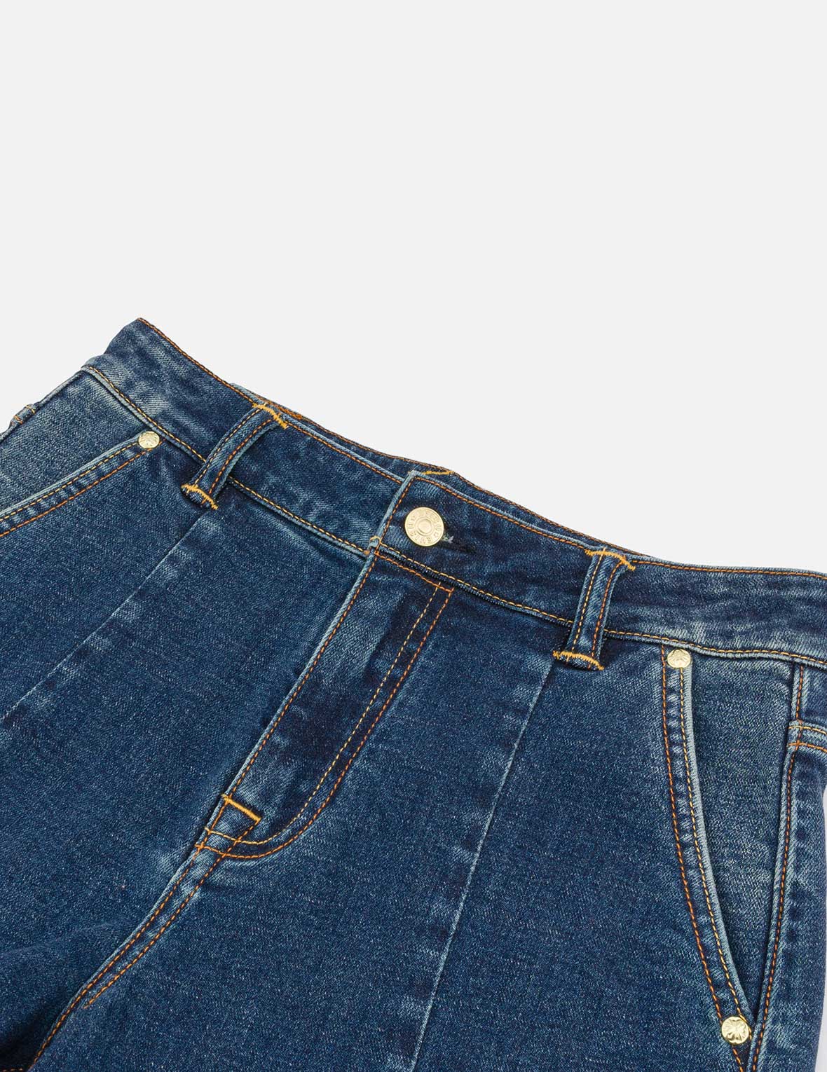 “EV” Rhinestone Embellished Loose Fit Denim Shorts - Image 5