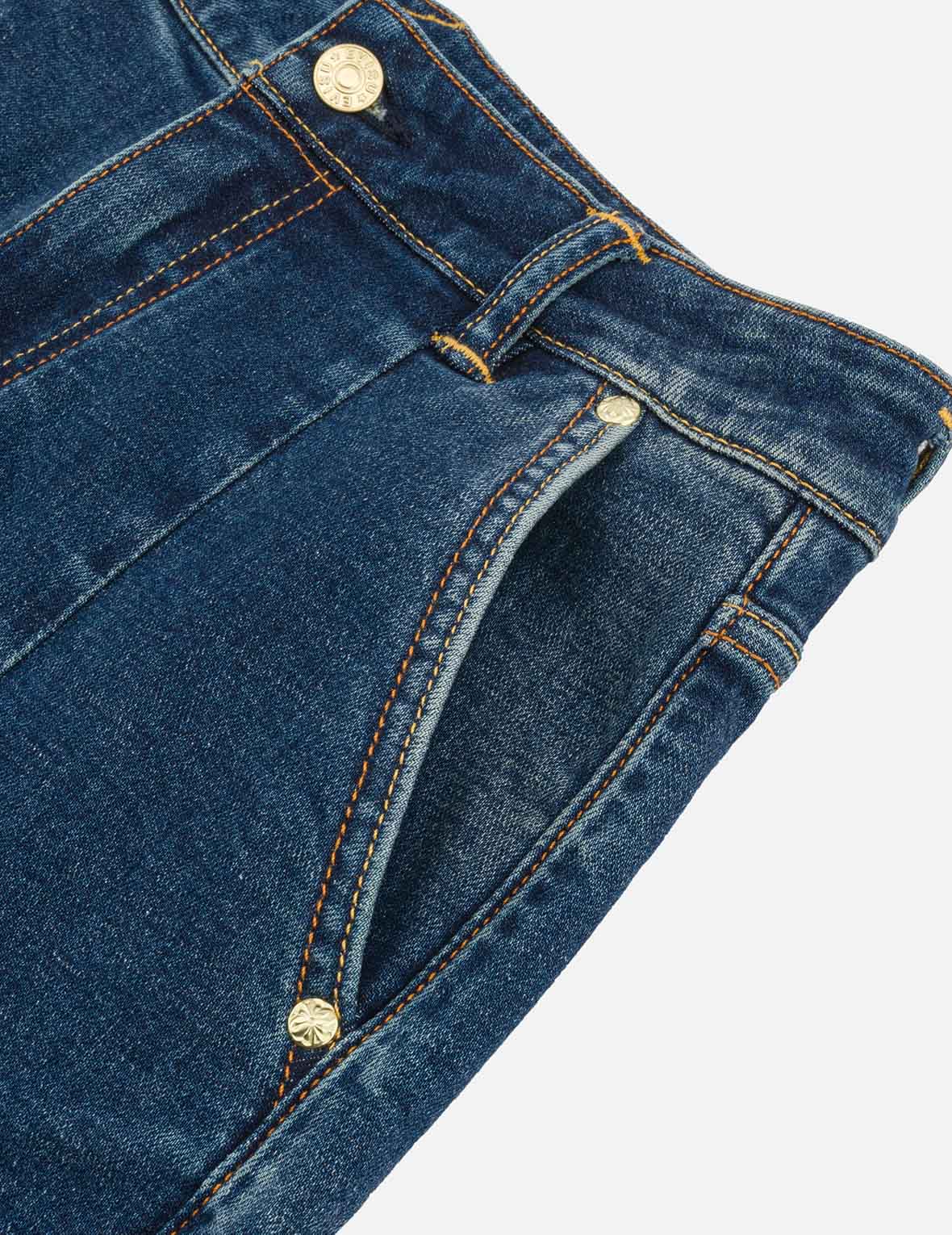 “EV” Rhinestone Embellished Loose Fit Denim Shorts - Image 7