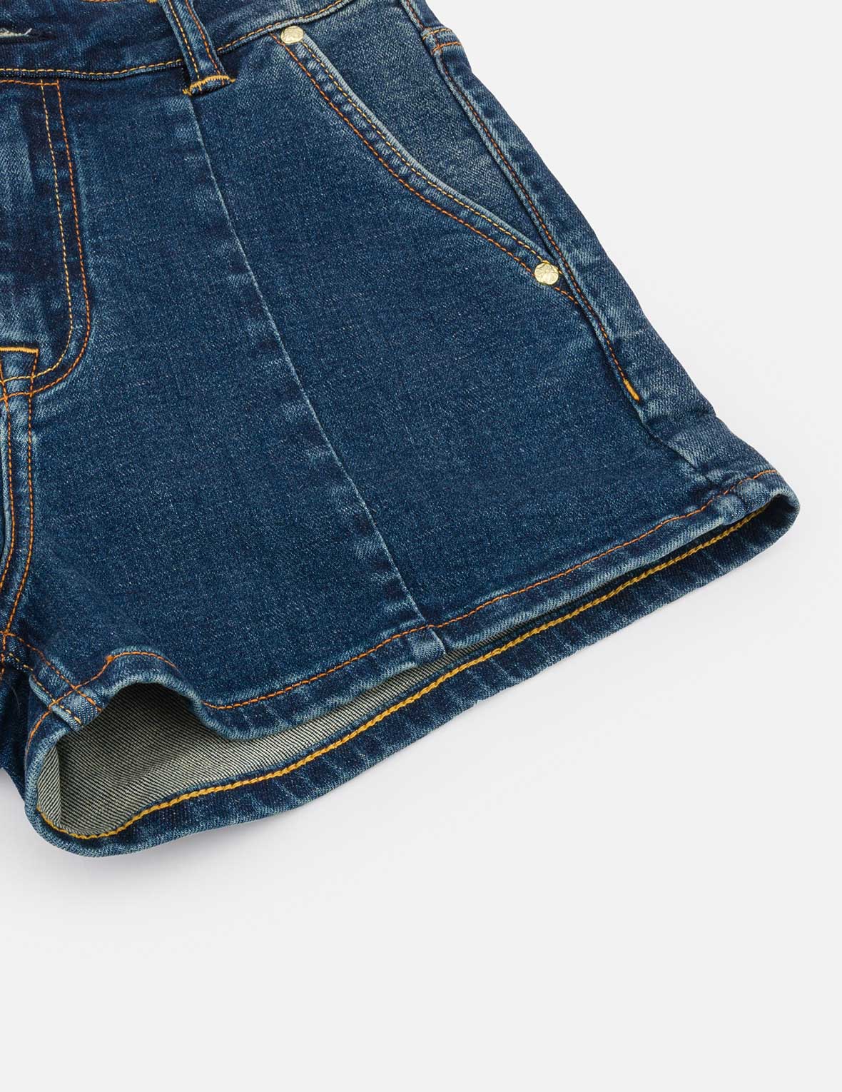 “EV” Rhinestone Embellished Loose Fit Denim Shorts - Image 8