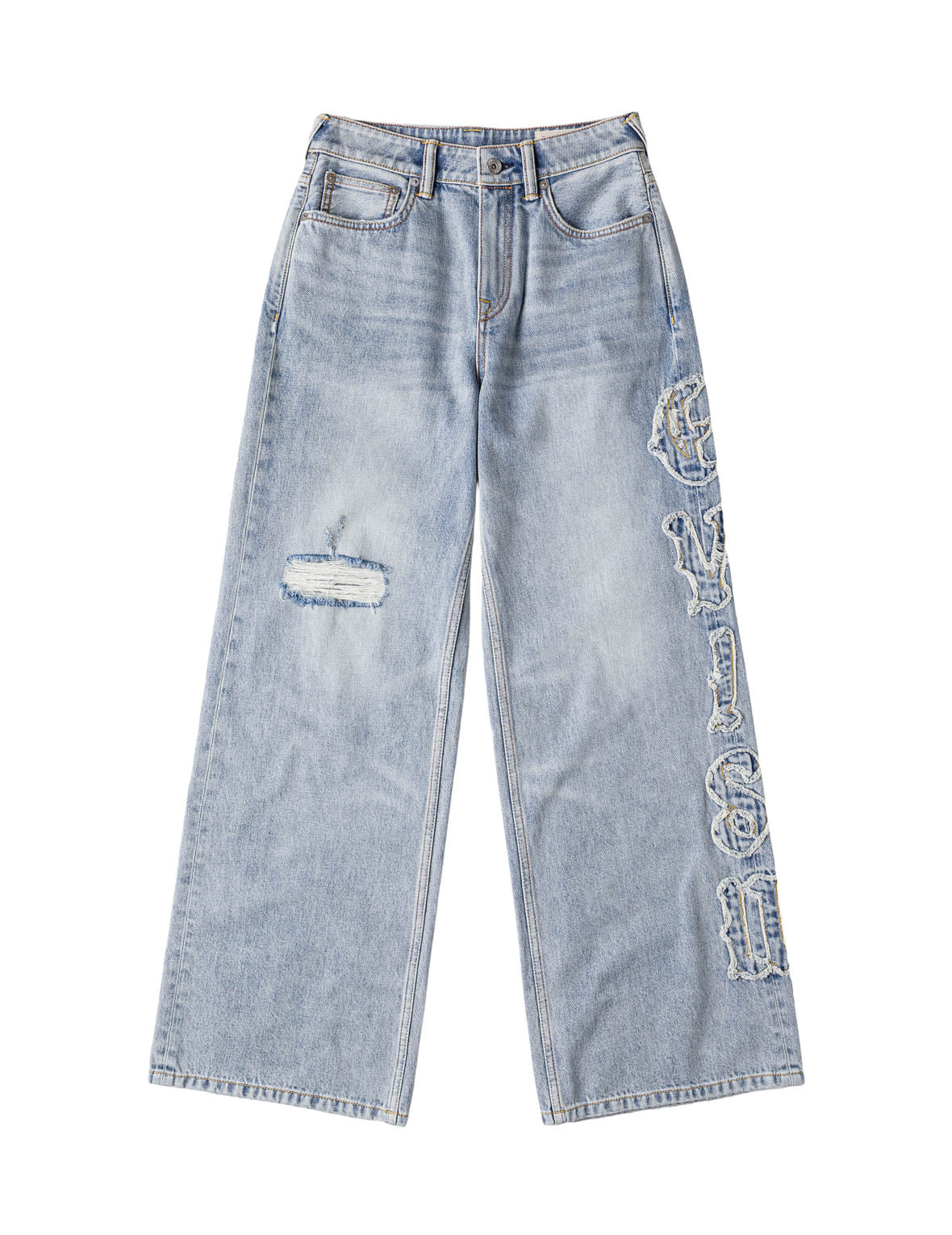 Evisu Applique Distressed Jeans - Image 13