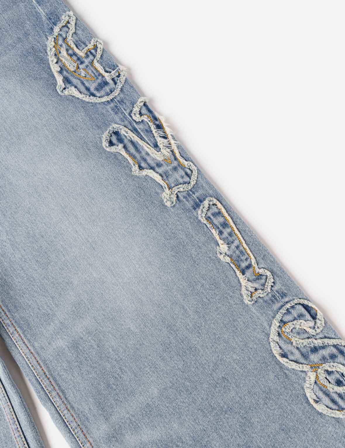 Evisu Applique Distressed Jeans - Image 5