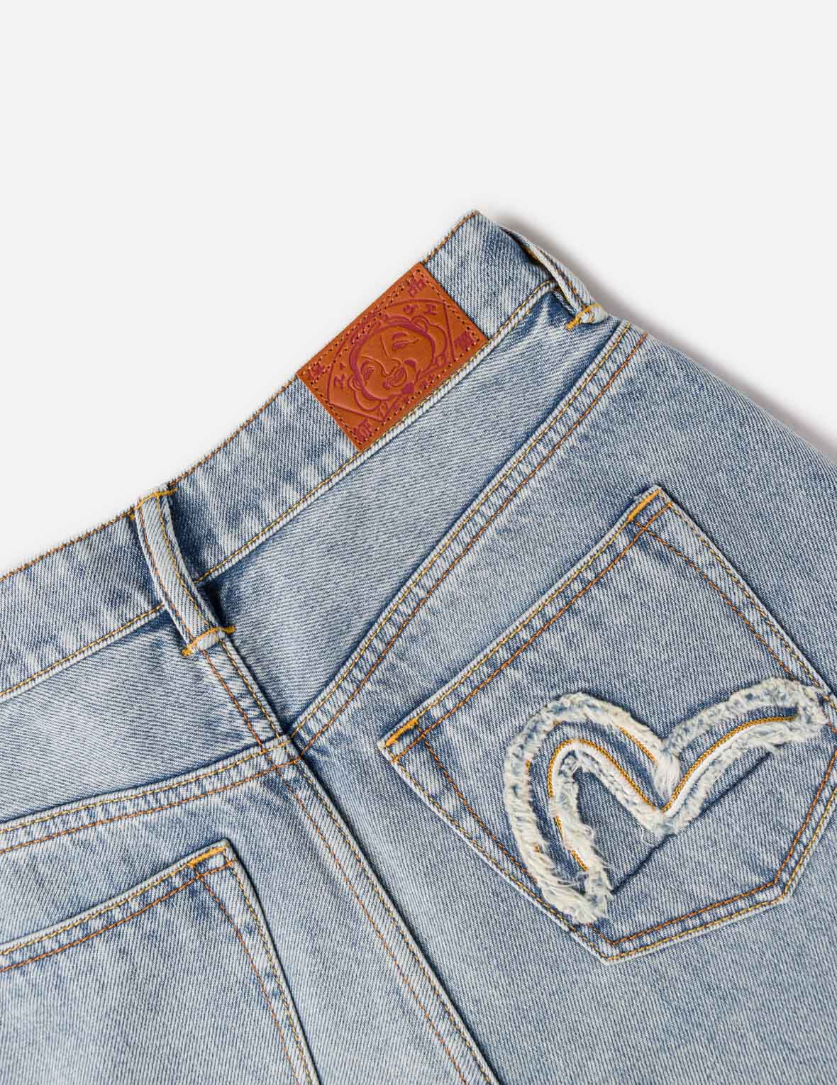 Evisu Applique Distressed Jeans - Image 9