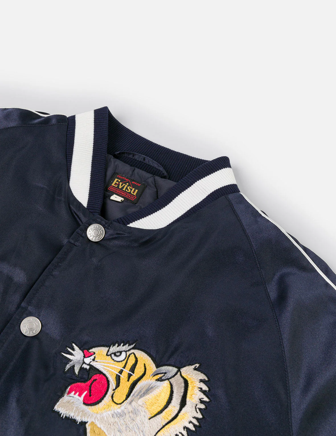 EVISU Archive Embroidery Regular Fit Padded Souvenir Jacket - Image 11