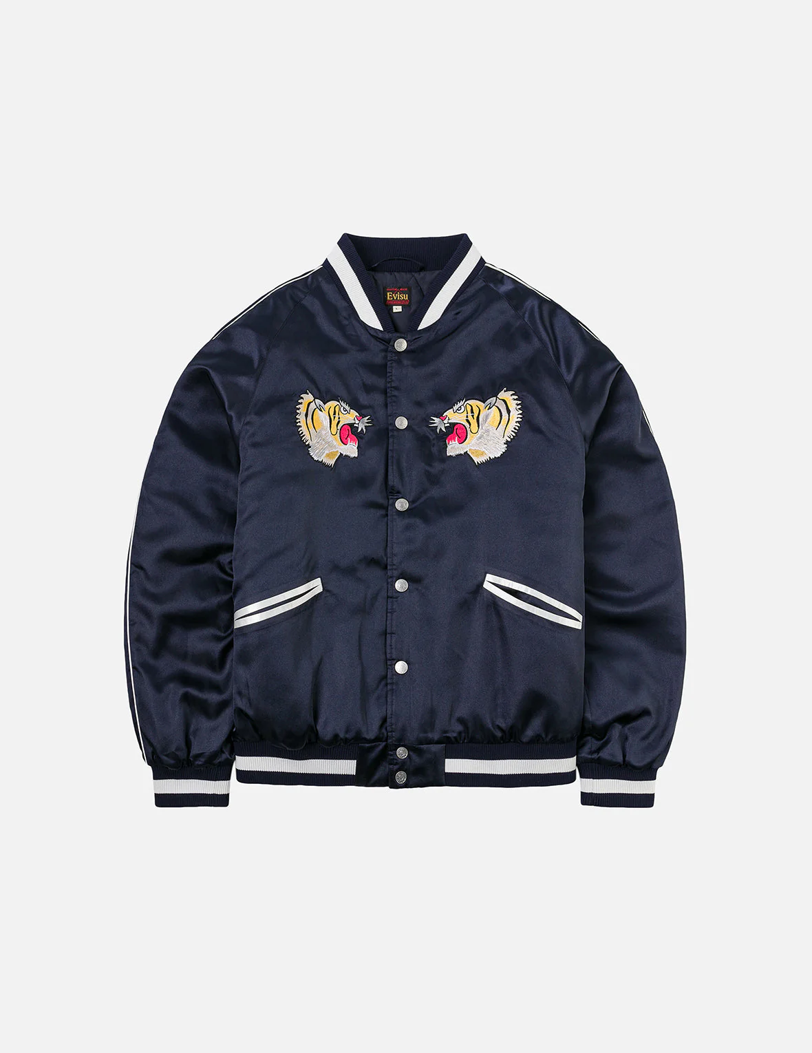 EVISU Archive Embroidery Regular Fit Padded Souvenir Jacket - Image 4