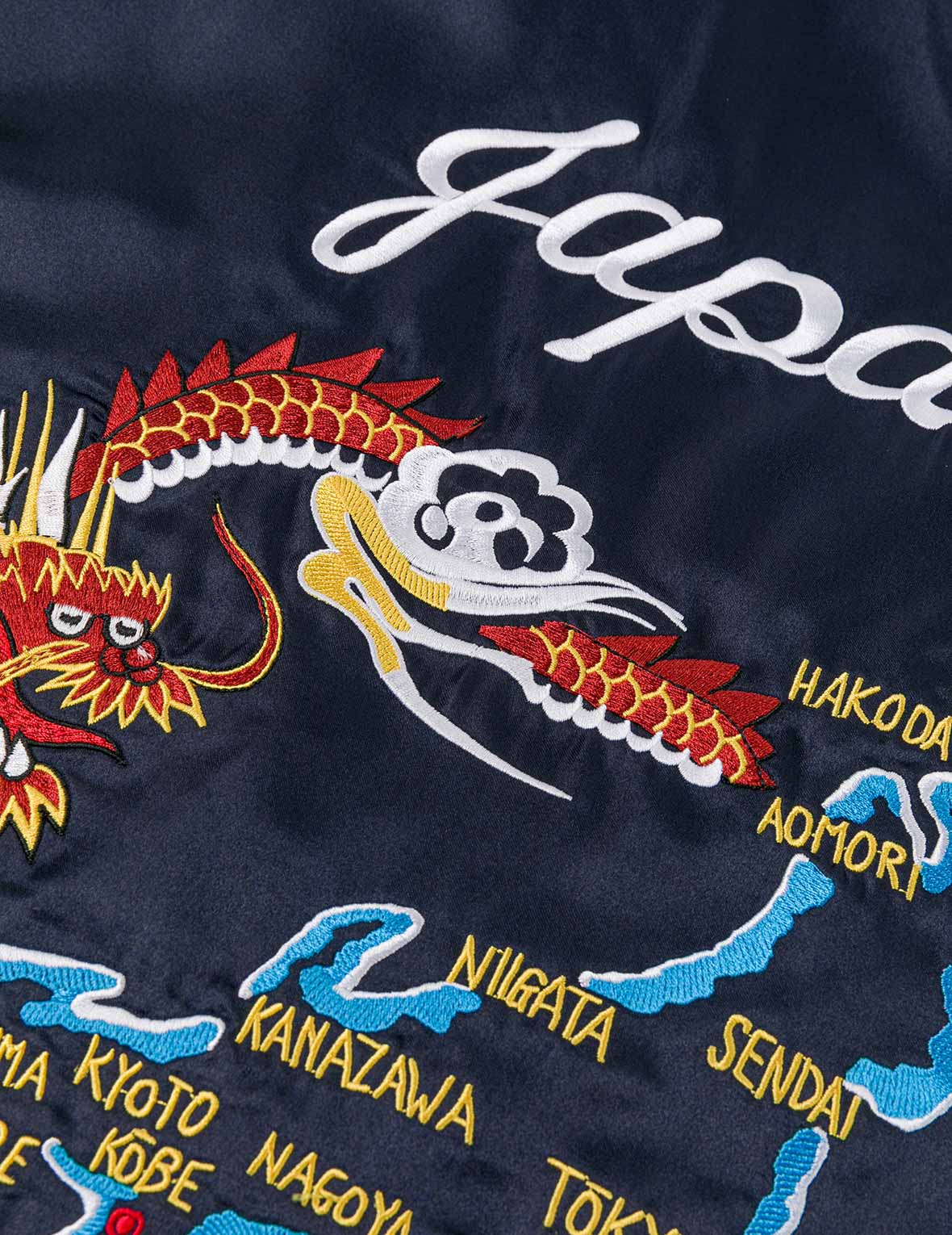 EVISU Archive Embroidery Regular Fit Padded Souvenir Jacket - Image 8