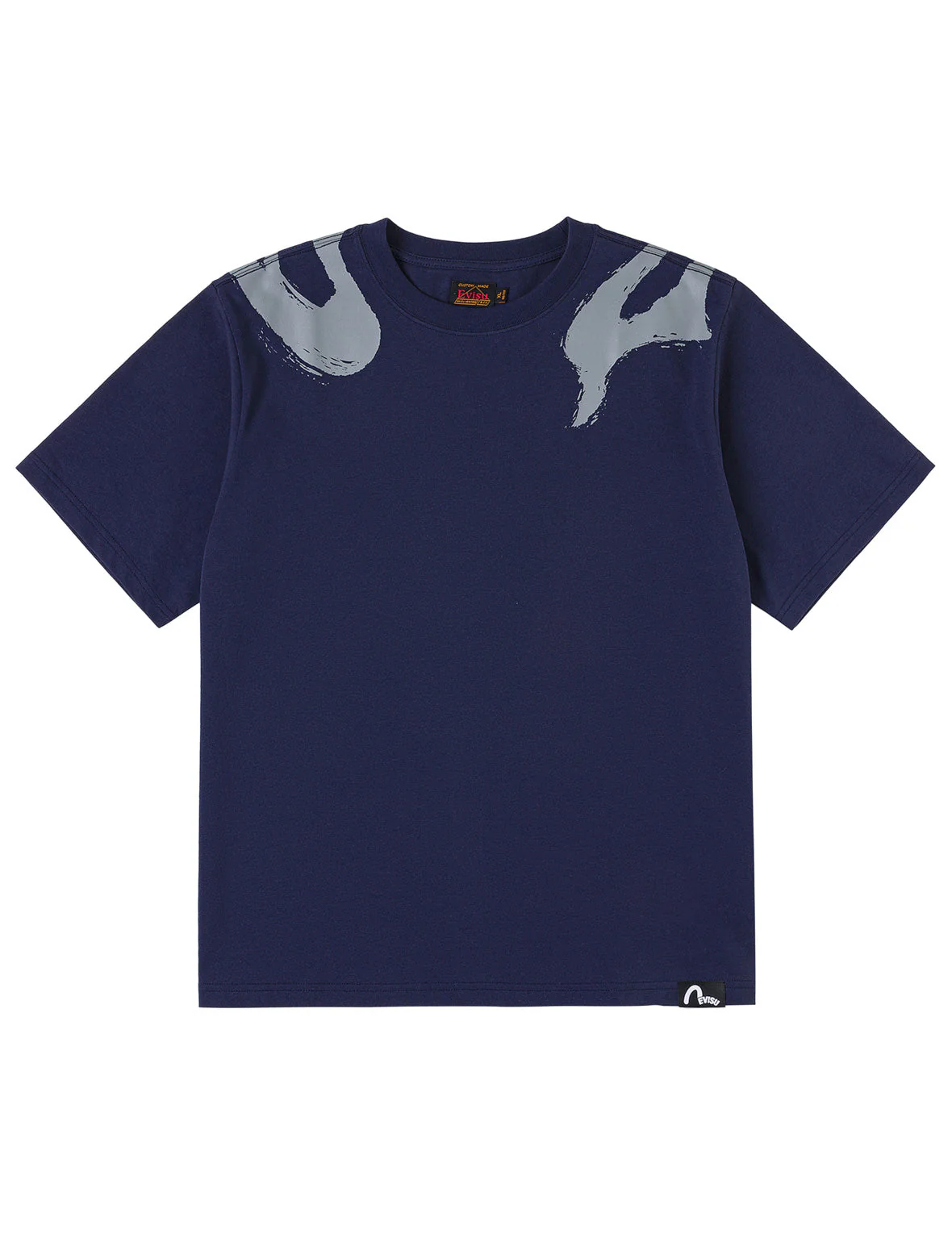 EVISU Brushstroke Cross-shoulder Logo T-Shirt - Image 3