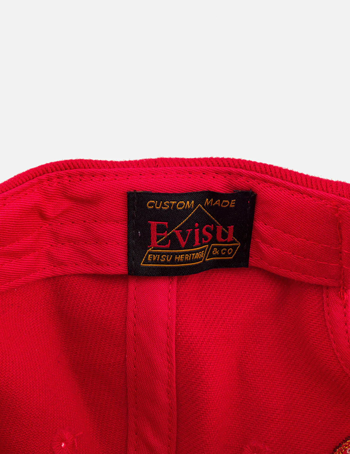 Evisu Logo Embroidery Cap - Red - Image 13