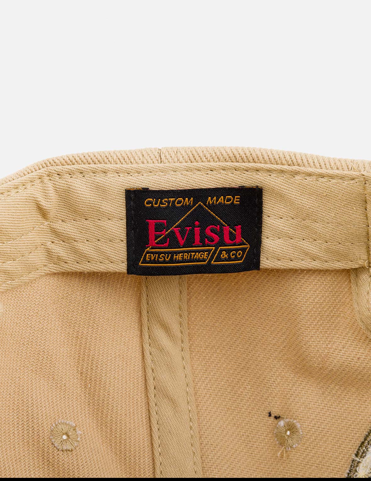 Evisu Logo Embroidery Cap - Beige - Image 14