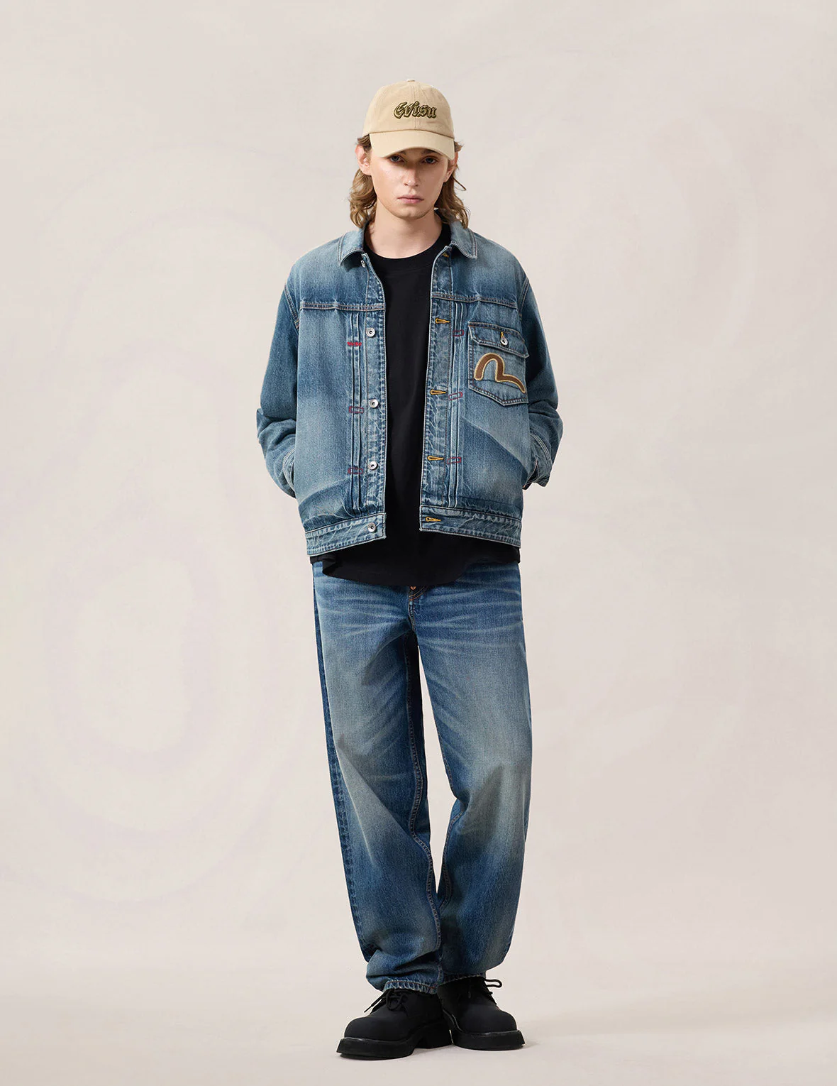 Evisu & Seagull Appliqué Chinese Denim Jacket - Image 15