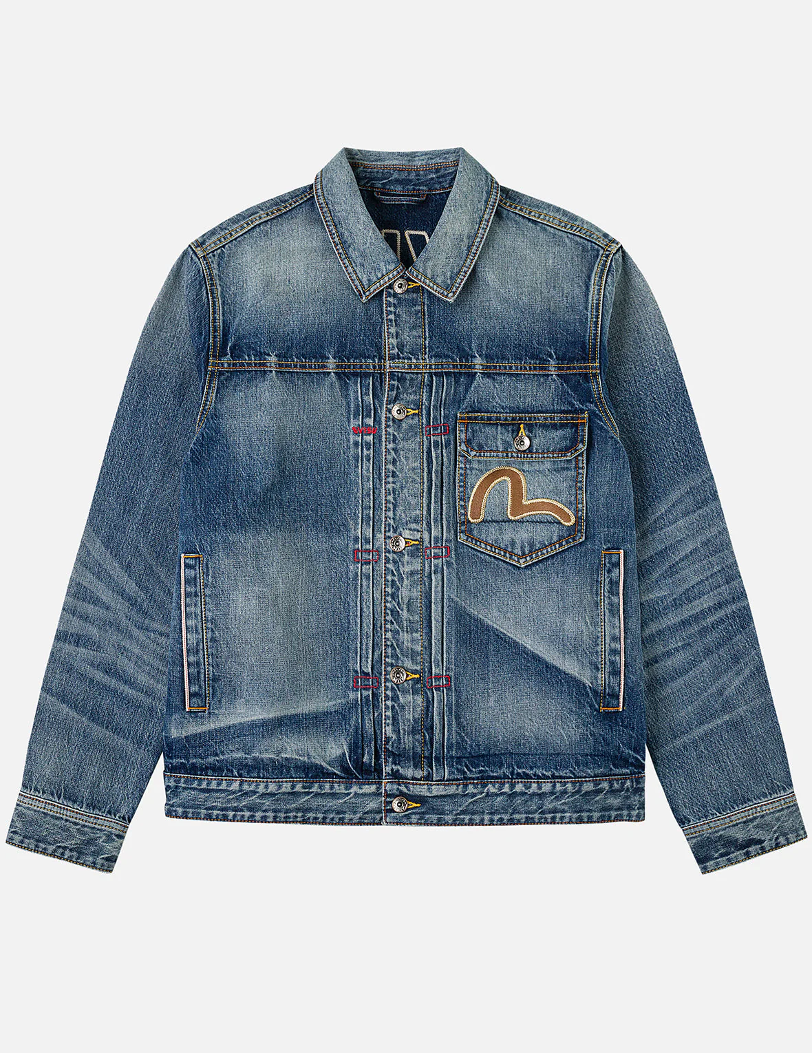 Evisu & Seagull Appliqué Chinese Denim Jacket - Image 4