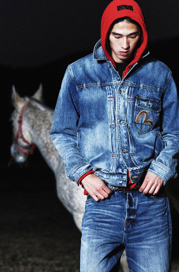 Evisu & Seagull Appliqué Chinese Denim Jacket - Image 5