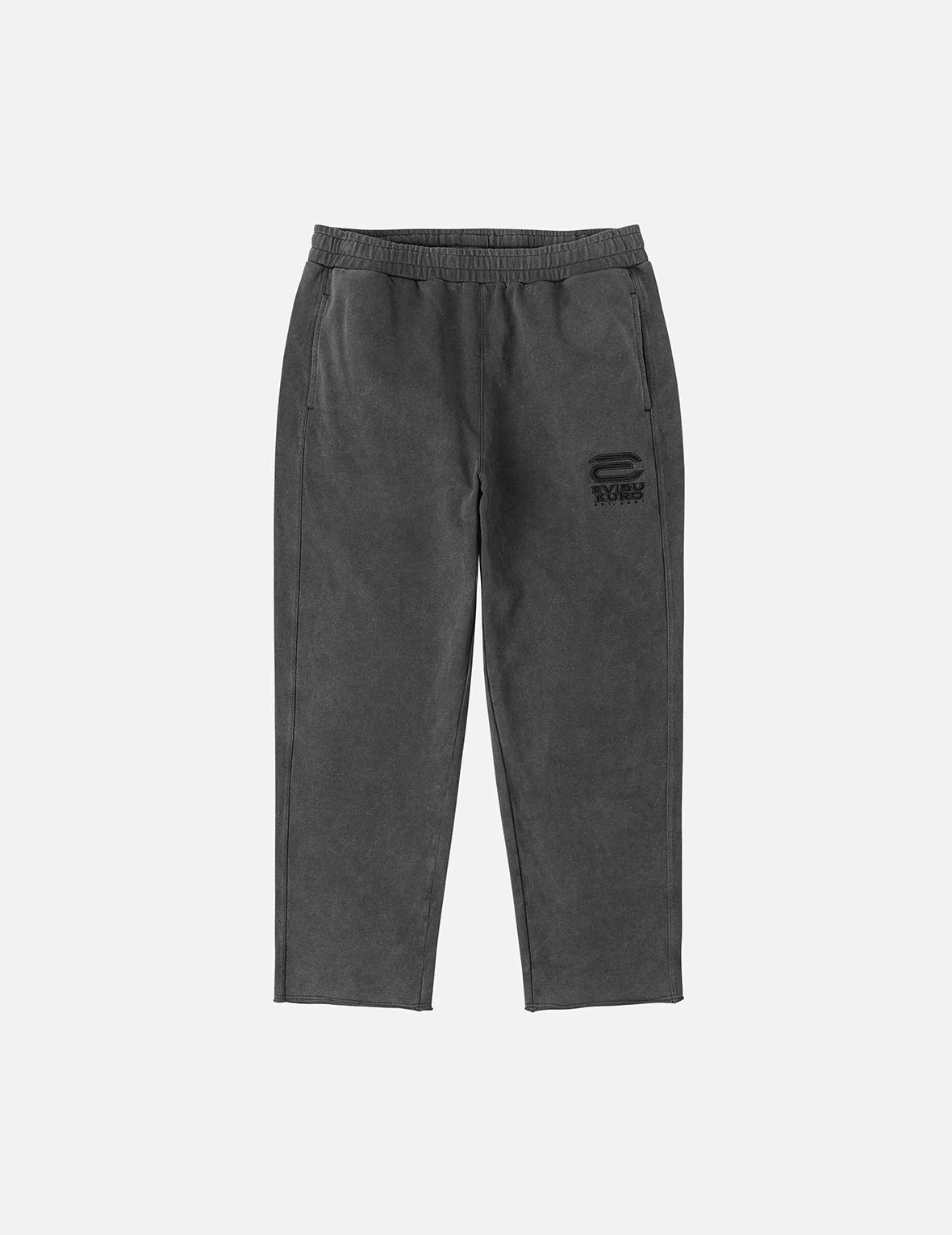 EVISUKURO E Embroidery Distressed Loose Fit Sweatpants - Image 3