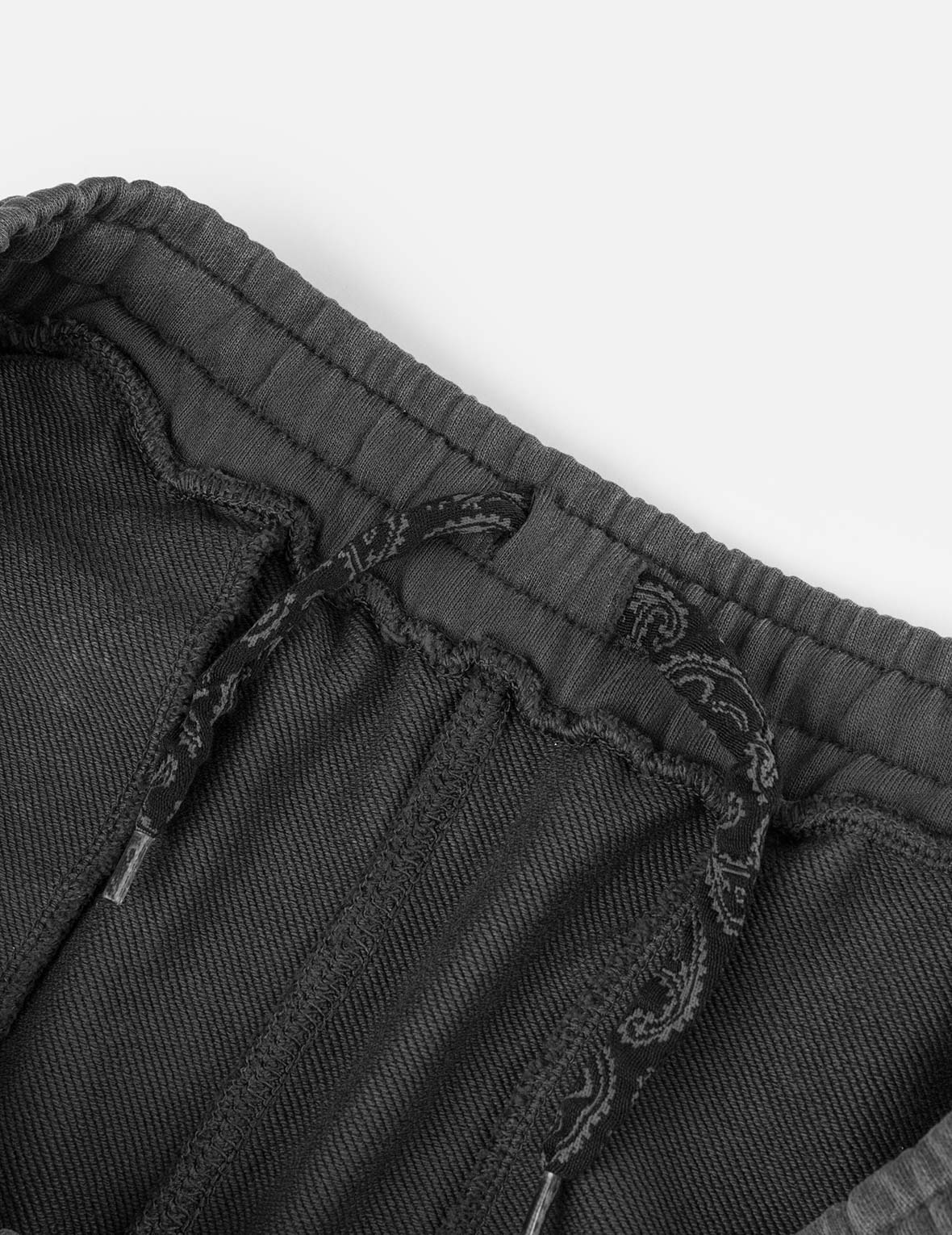 EVISUKURO E Embroidery Distressed Loose Fit Sweatpants - Image 9