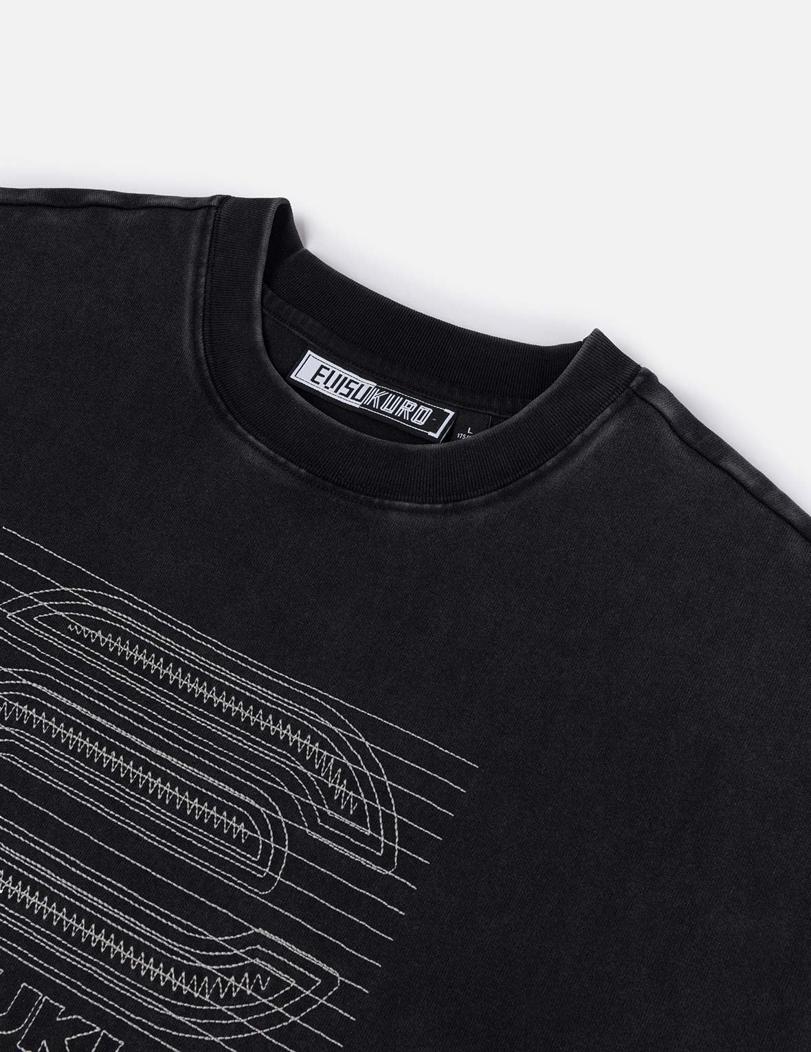 EVISUKURO E Logo Glow-in-the-dark Embroidery Loose Fit T-shirt - Image 8