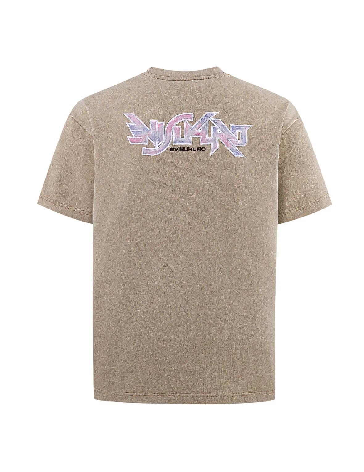 EVISUKURO Embroidery Washed Relax Fit T-shirt - Image 21