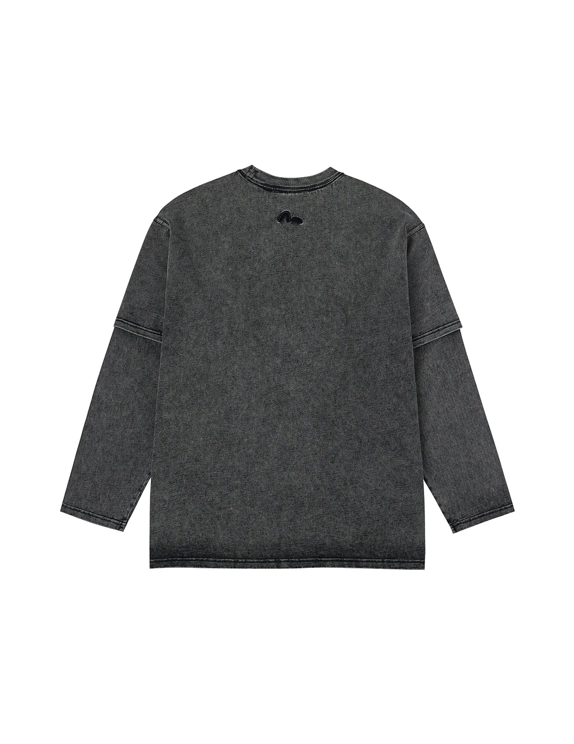 EVISUKURO Label and Seagull Print Oversized  2-in-1 long-sleeve T-shirt - Image 2