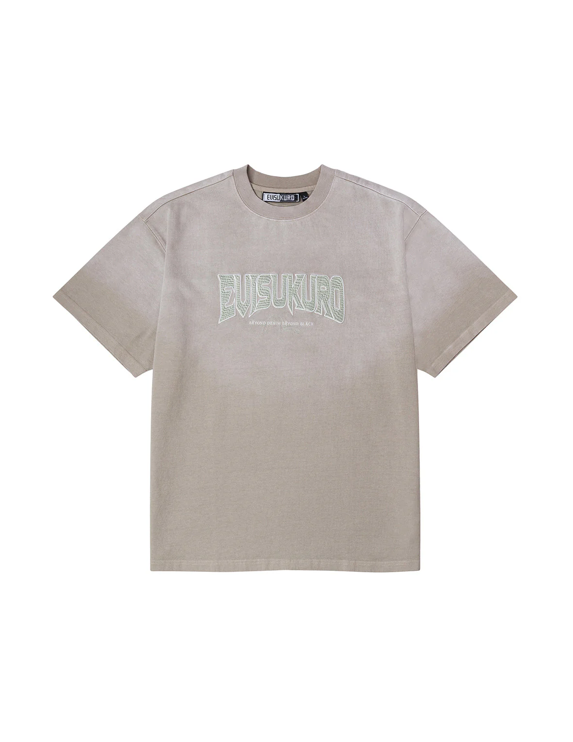 EVISUKURO Waffle Embroidery and Spray Dye Relax Fit T-shirt - Image 22