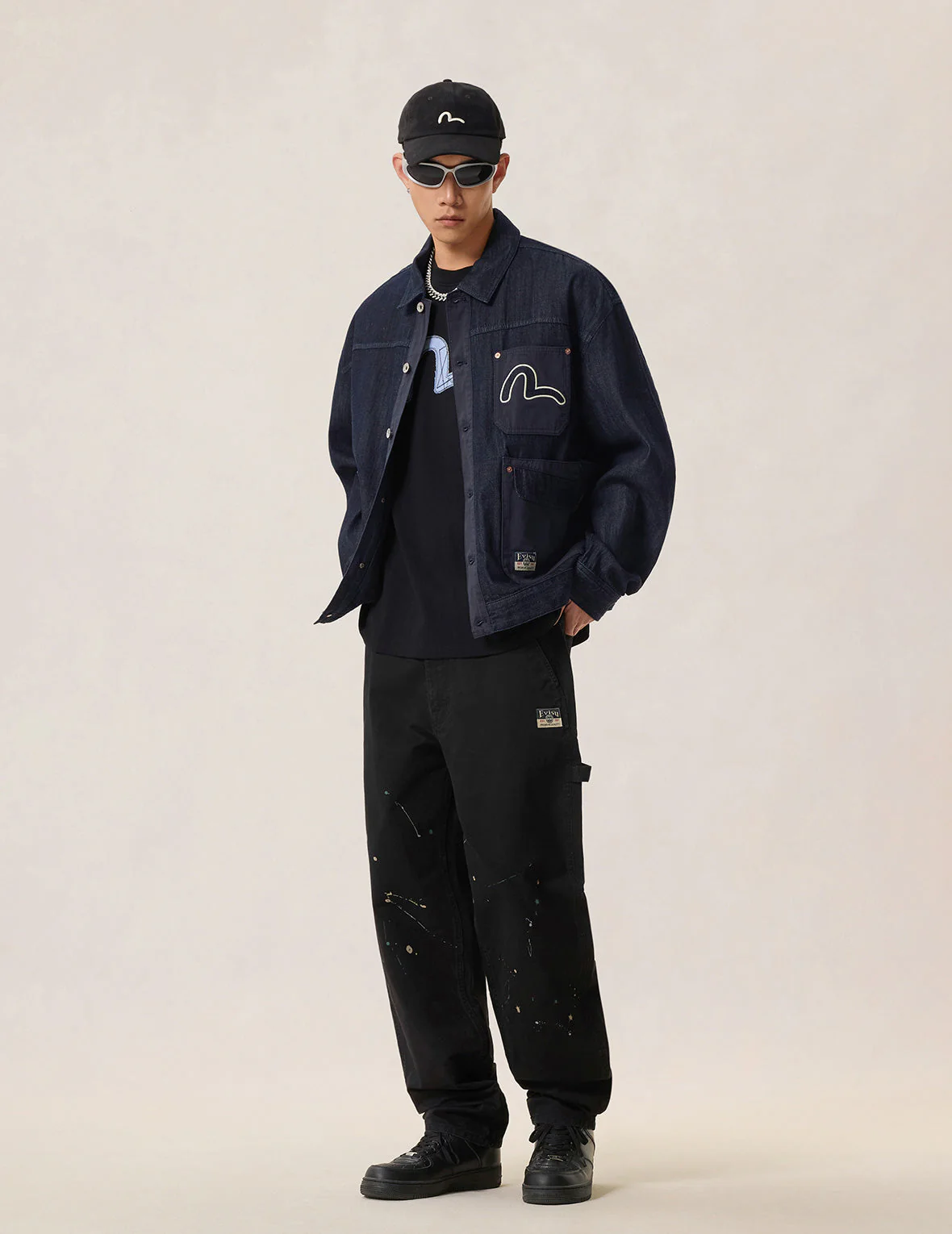 Fabric Blocking Denim Jacket - Image 5