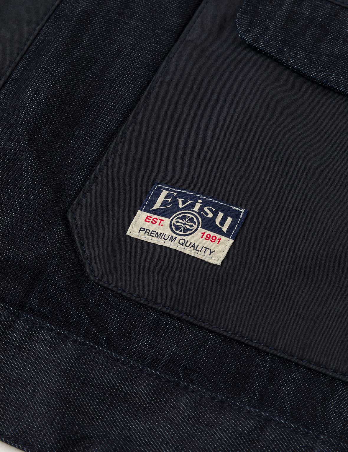 Fabric Blocking Denim Jacket - Image 9