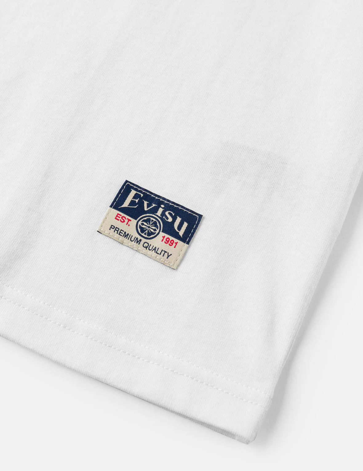 Fabric-mix Patchwork Seagull and Logo Applique T-shirt - Image 19