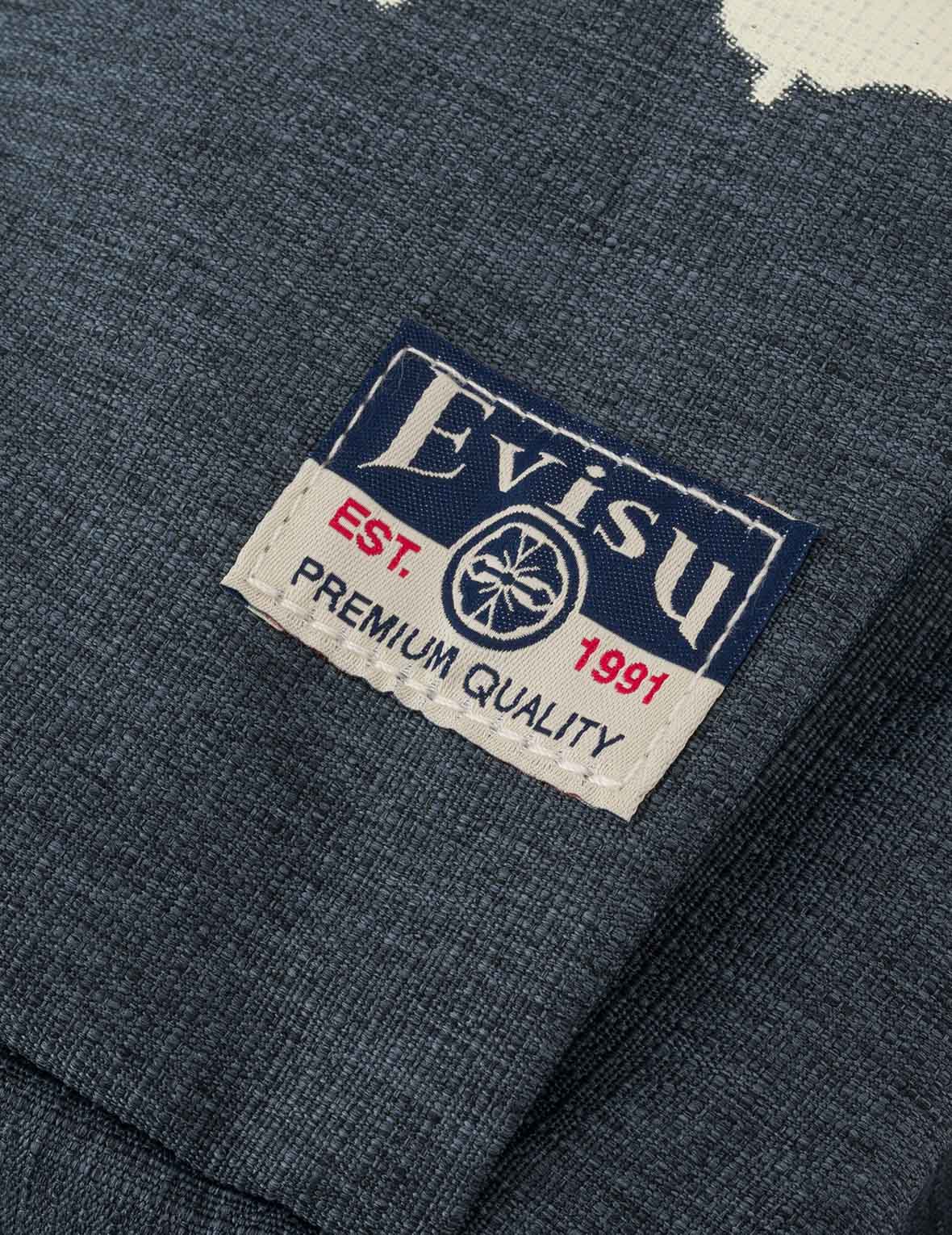 Faux Sticker Logo Print Denim Backpack - Image 6