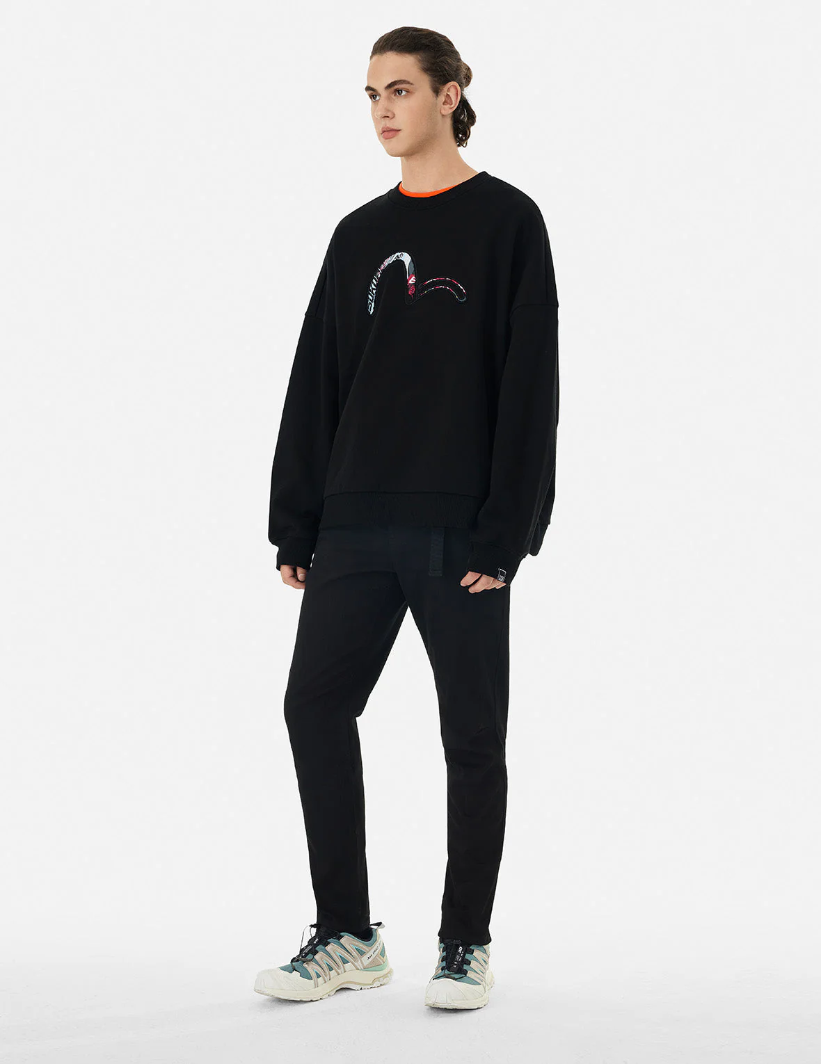 Faux Torn Pattern Oversized Sweatshirts - Image 3