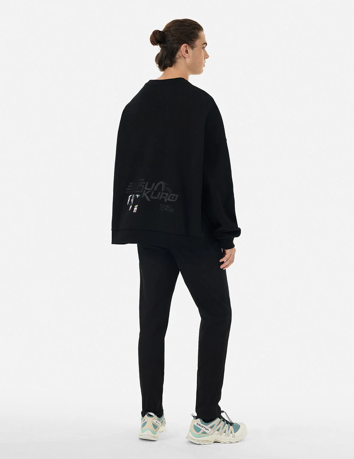 Faux Torn Pattern Oversized Sweatshirts - Image 4