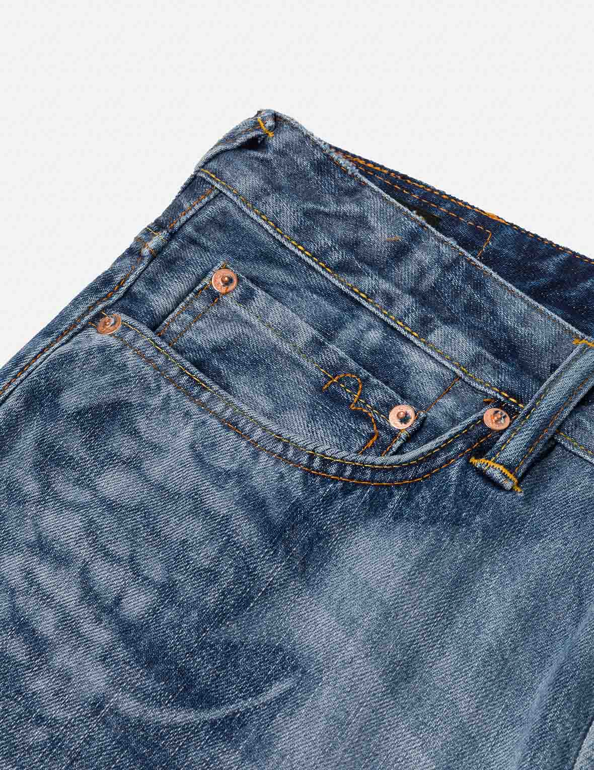 Fisherman Godhead Laser Print Cropped Jeans #2027 - Image 8