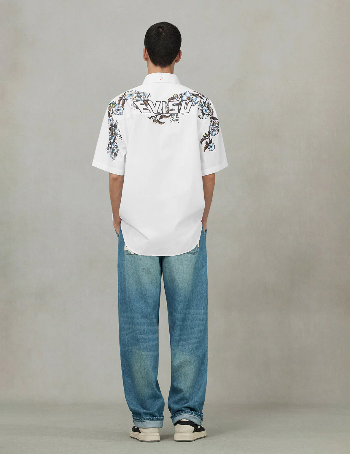Floral and Logo Daicock Print Relax Fit Short-Sleeve Shirt - Image 4