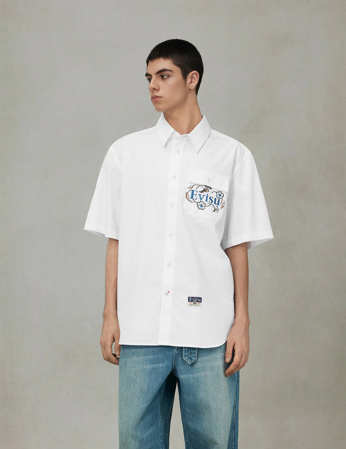Floral and Logo Daicock Print Relax Fit Short-Sleeve Shirt - Image 5