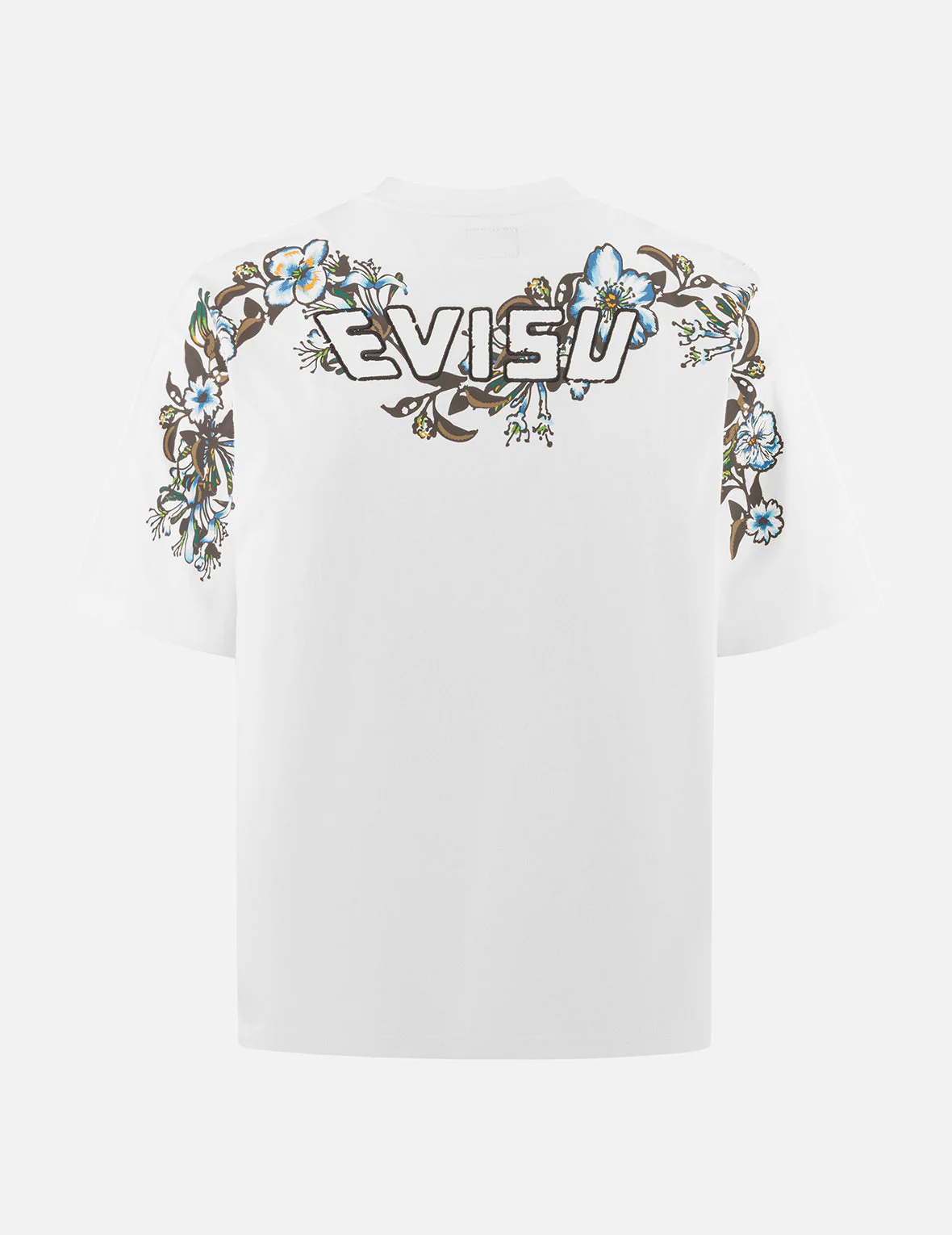 Floral Daicock and Logo Embroidery Loose Fit T-Shirt