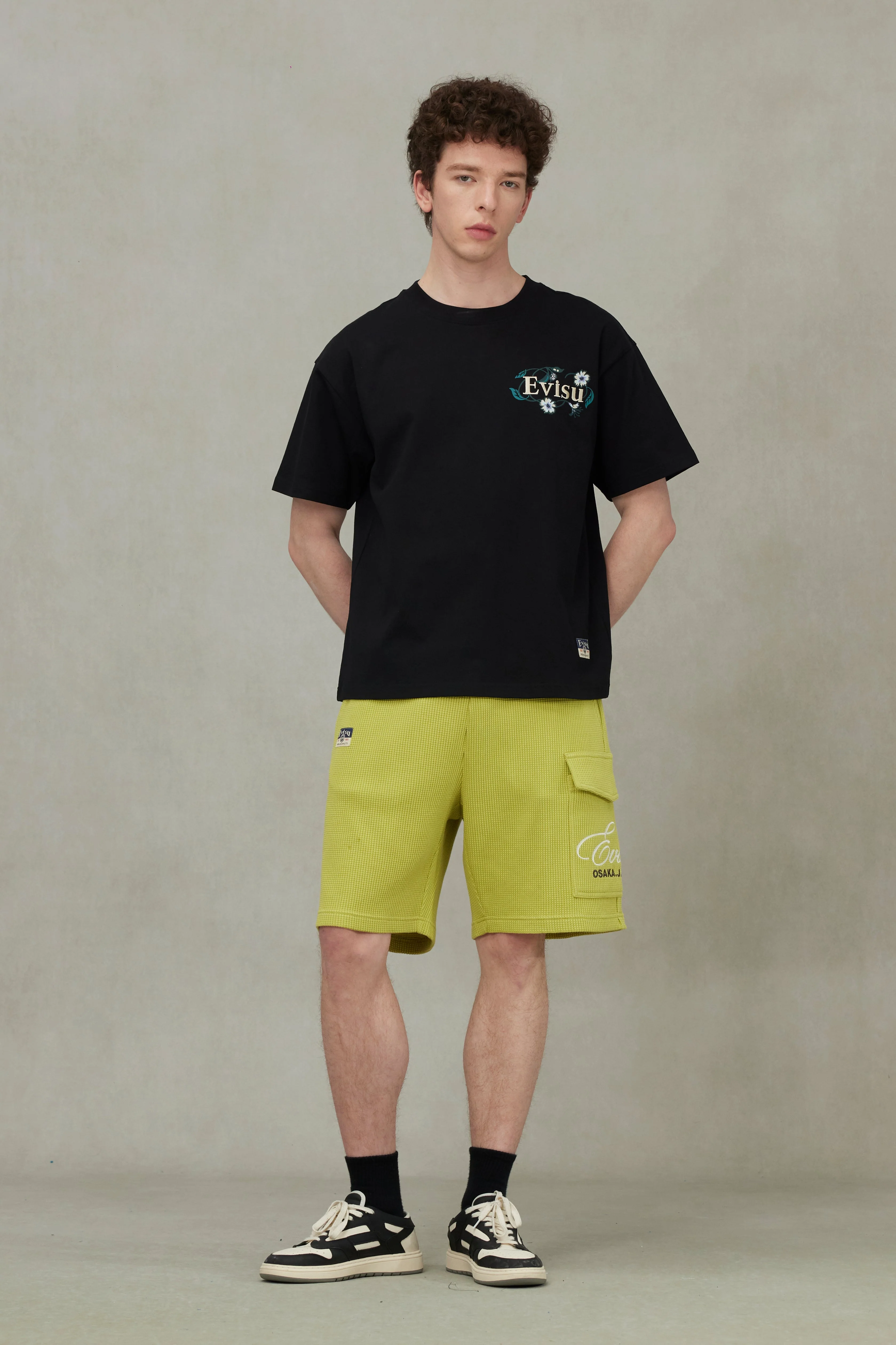 Floral Daicock and Logo Embroidery Loose Fit T-Shirt - Image 6