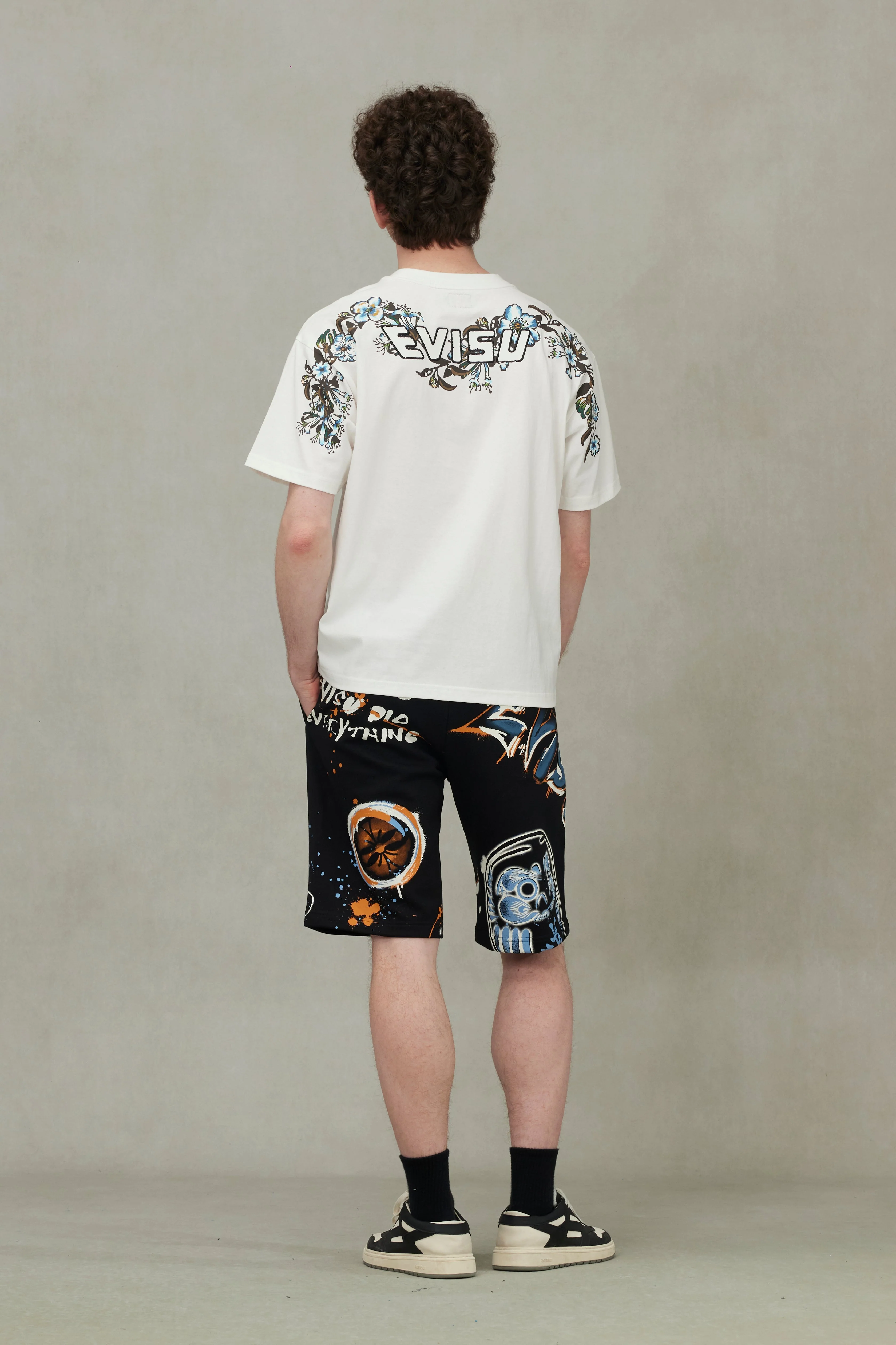 Floral Daicock and Logo Embroidery Loose Fit T-Shirt - Image 7