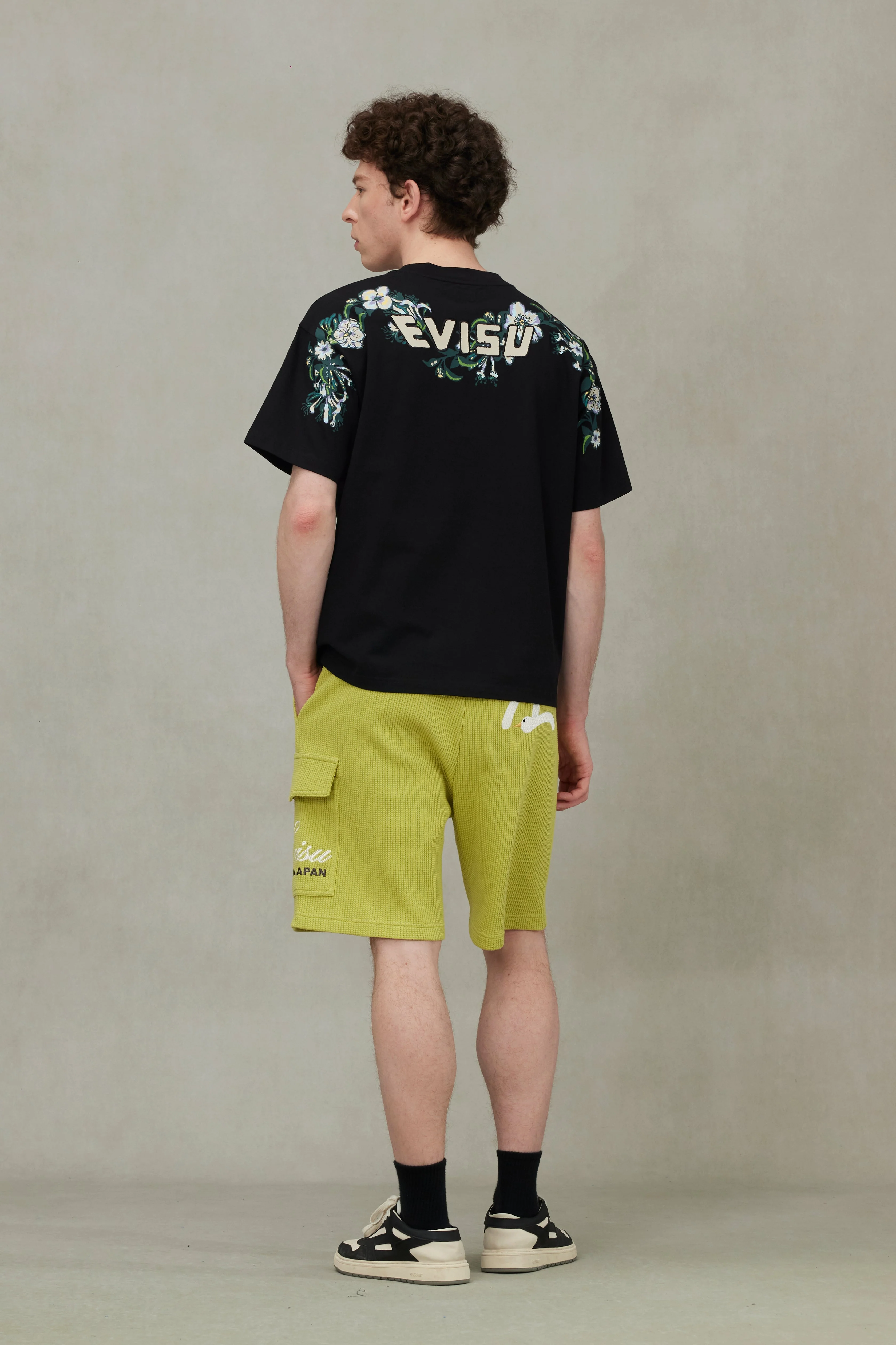 Floral Daicock and Logo Embroidery Loose Fit T-Shirt - Image 8