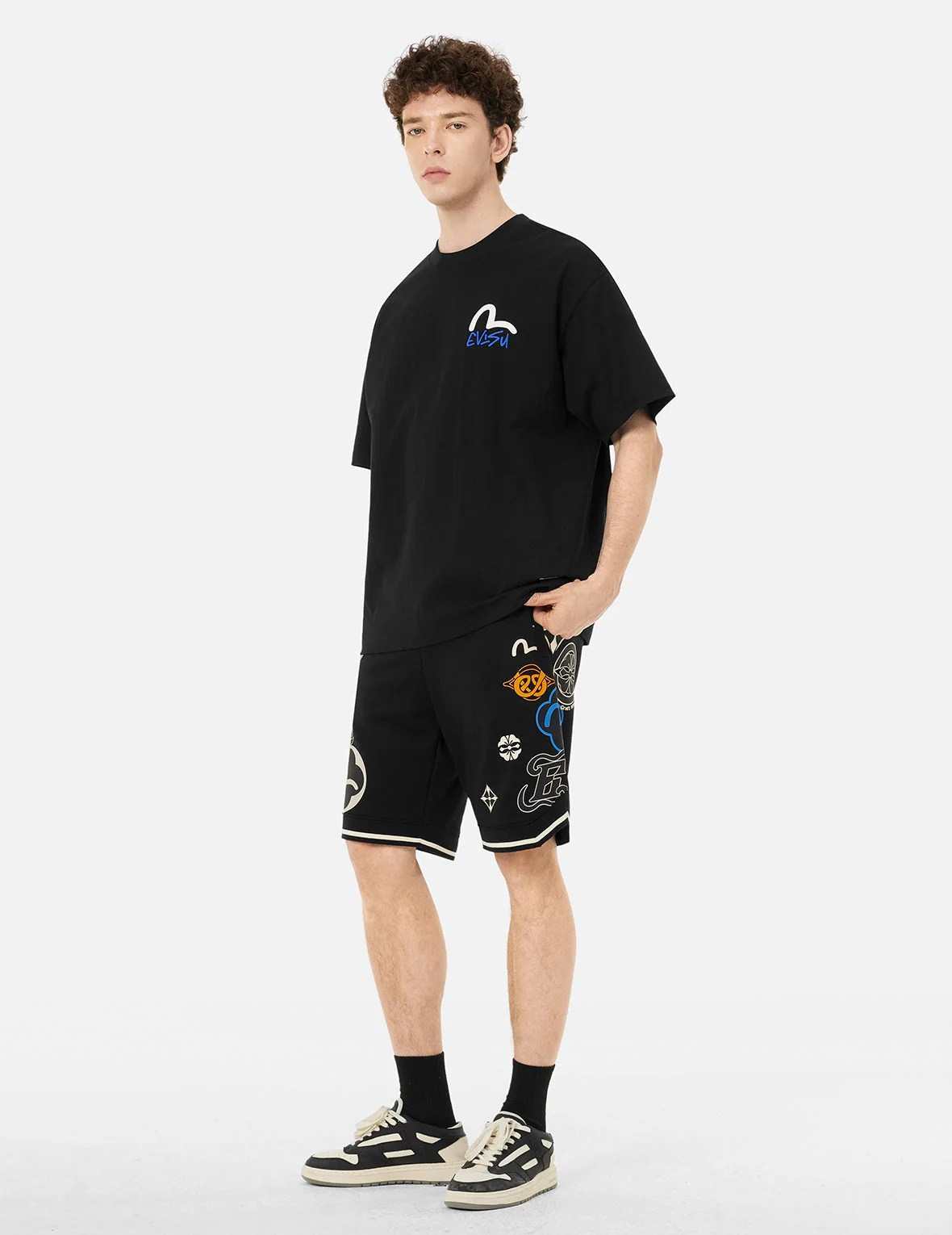 Floral Godhead Print Loose Fit T-shirt - Image 6