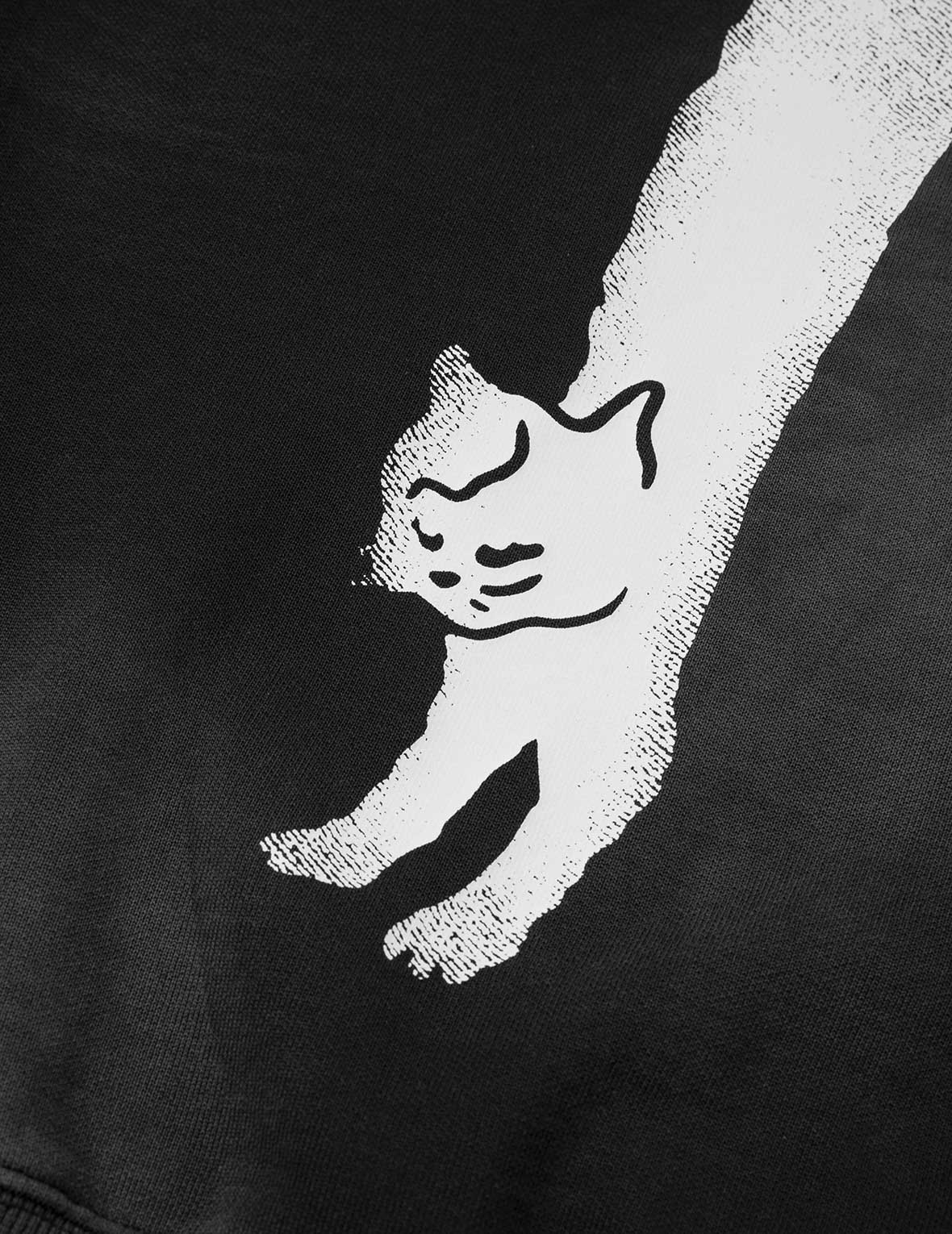 Fuzzy Cat Daicock Print Cropped Hoodie - Image 13